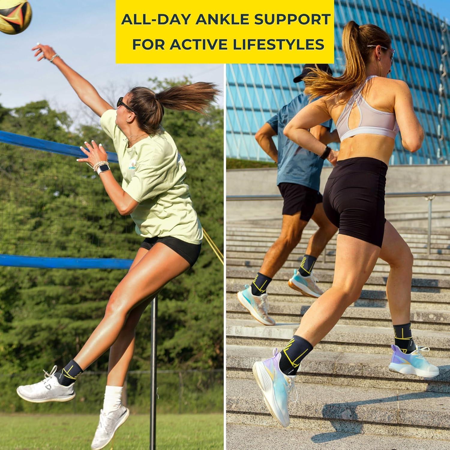 Bracoo Faja de Compresión para Tobillo FS60 Unisex Negro