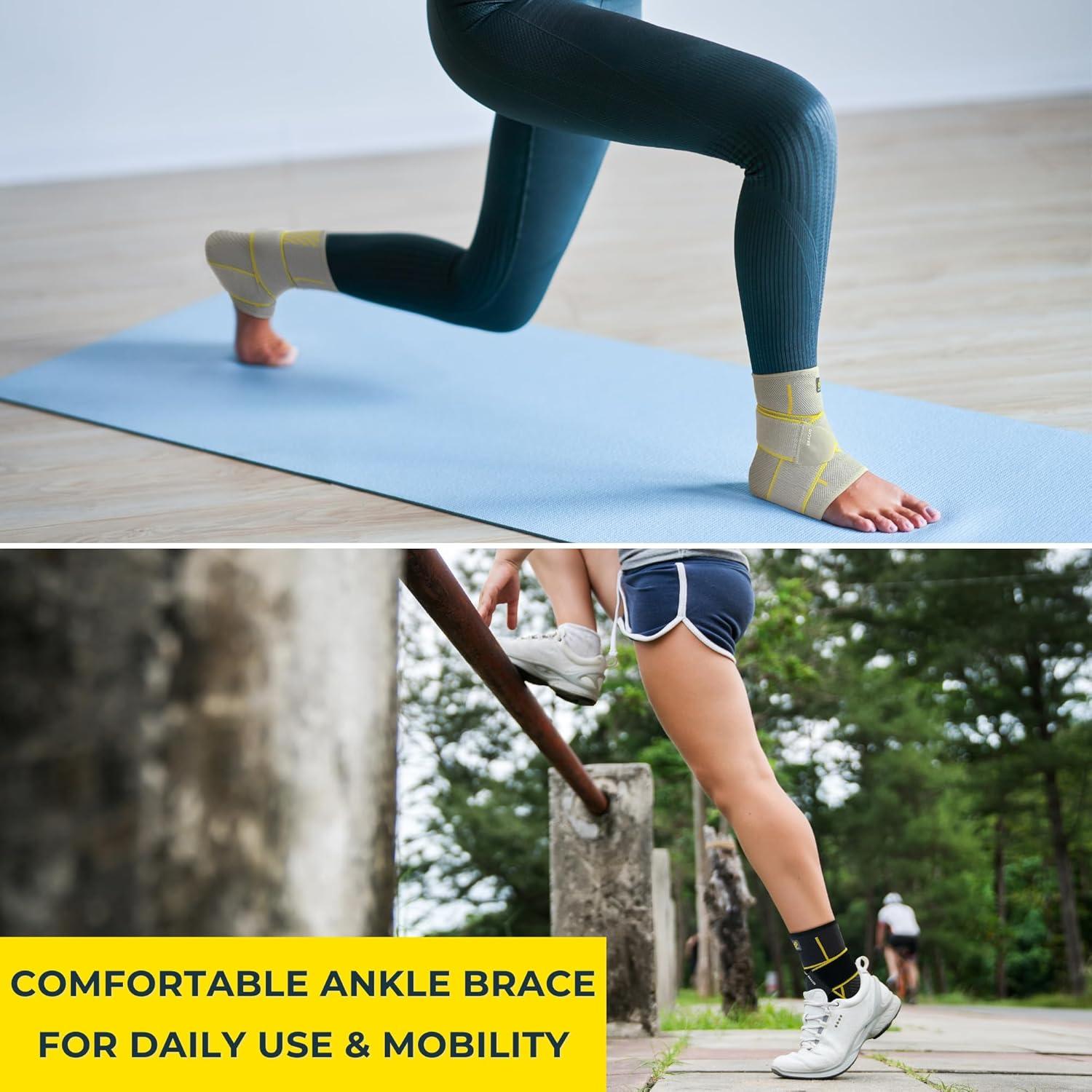 Bracoo Faja de Compresión para Tobillo FS60 Unisex Negro