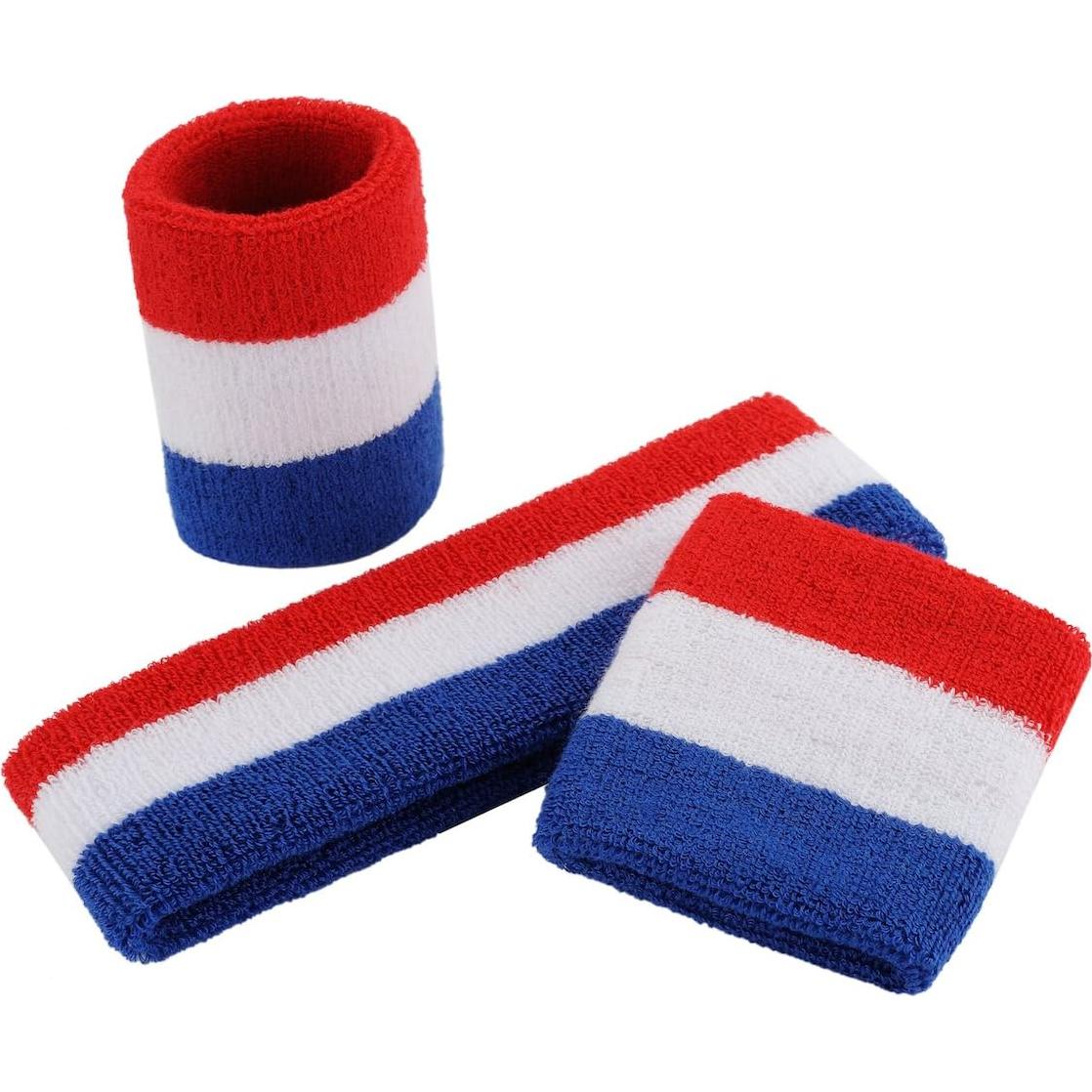 Set de 6 Pulseras y Diademas de Sudor ONUPGO - Algodón Absorbente