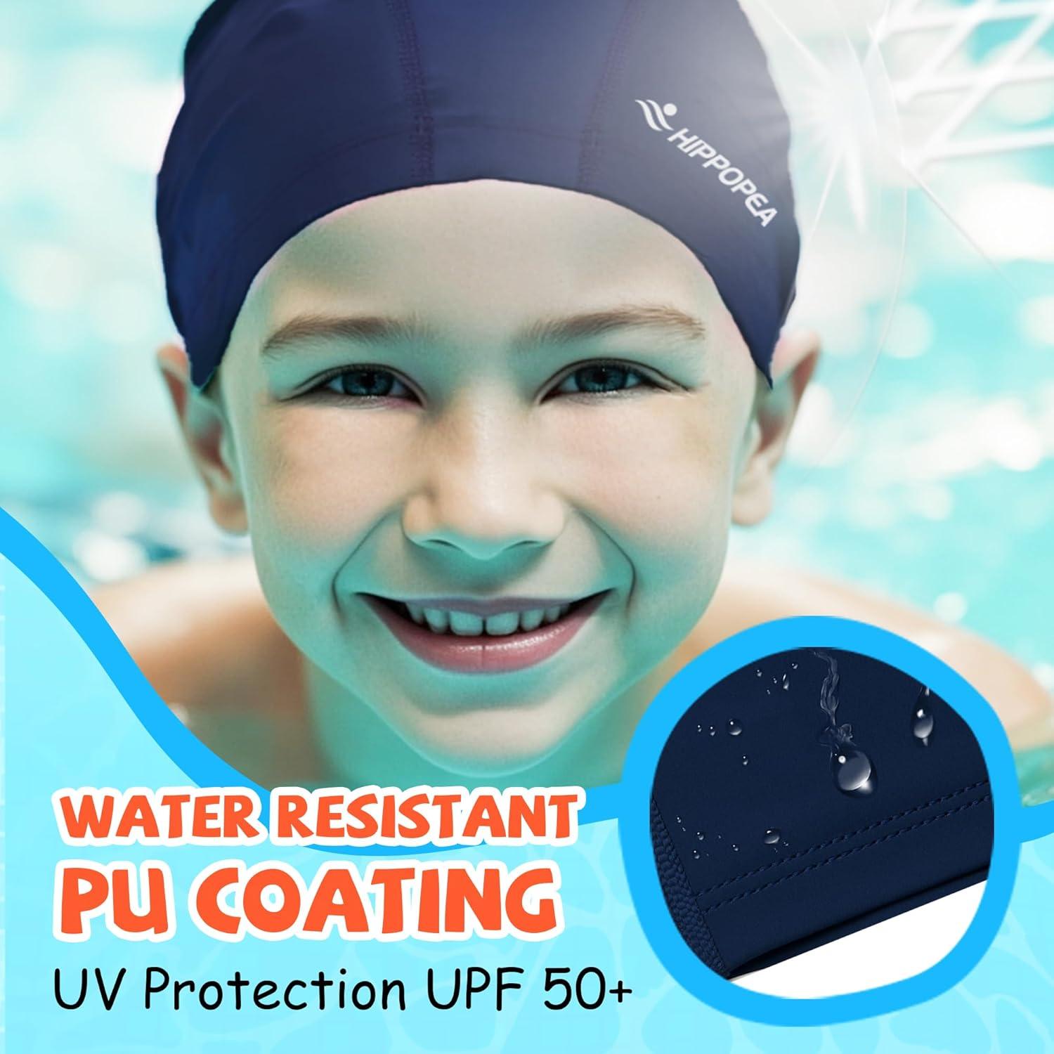 Gorro de Natación HIPPOPEA Unisex Azul Profundo Transpirable