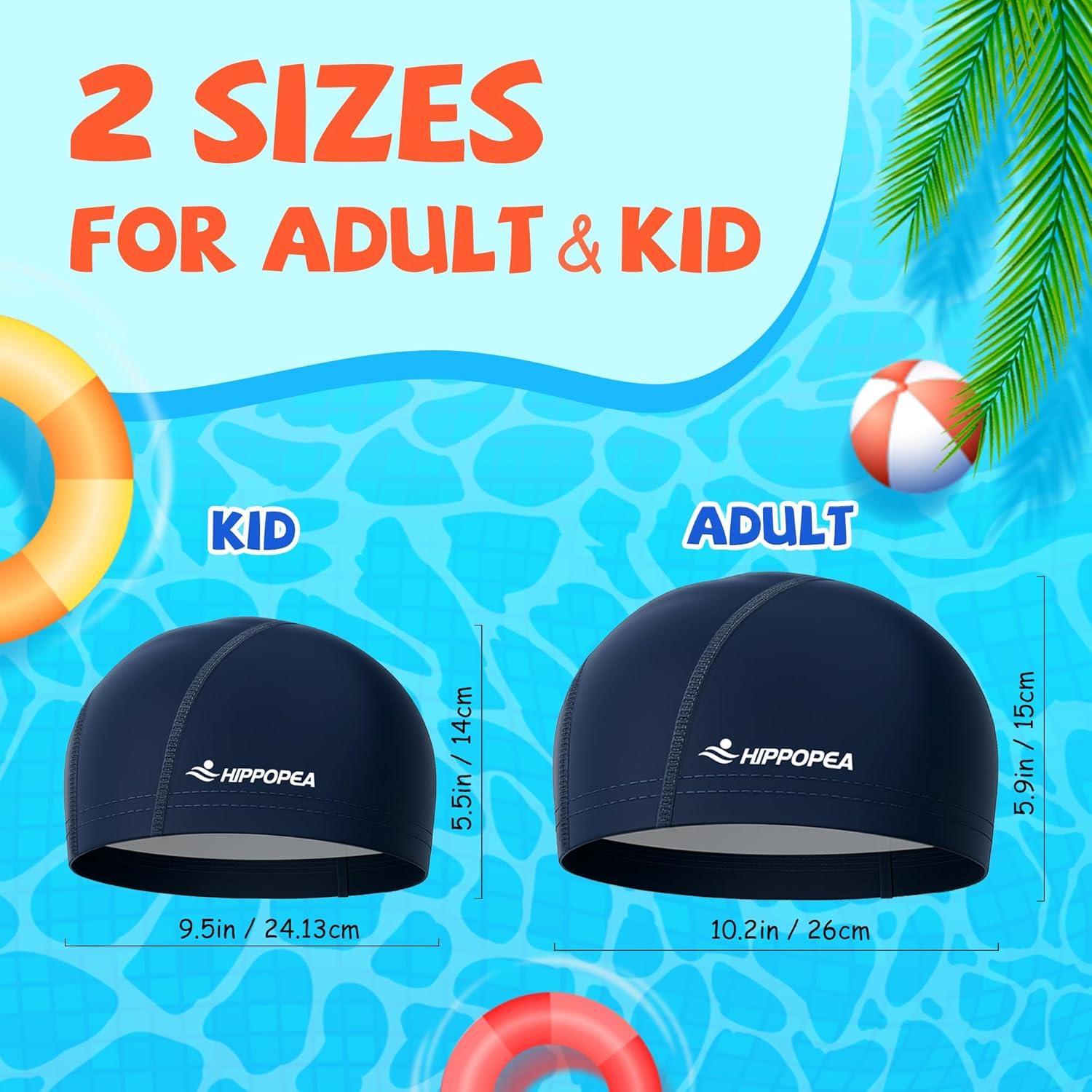 Gorro de Natación HIPPOPEA Unisex Azul Profundo Transpirable