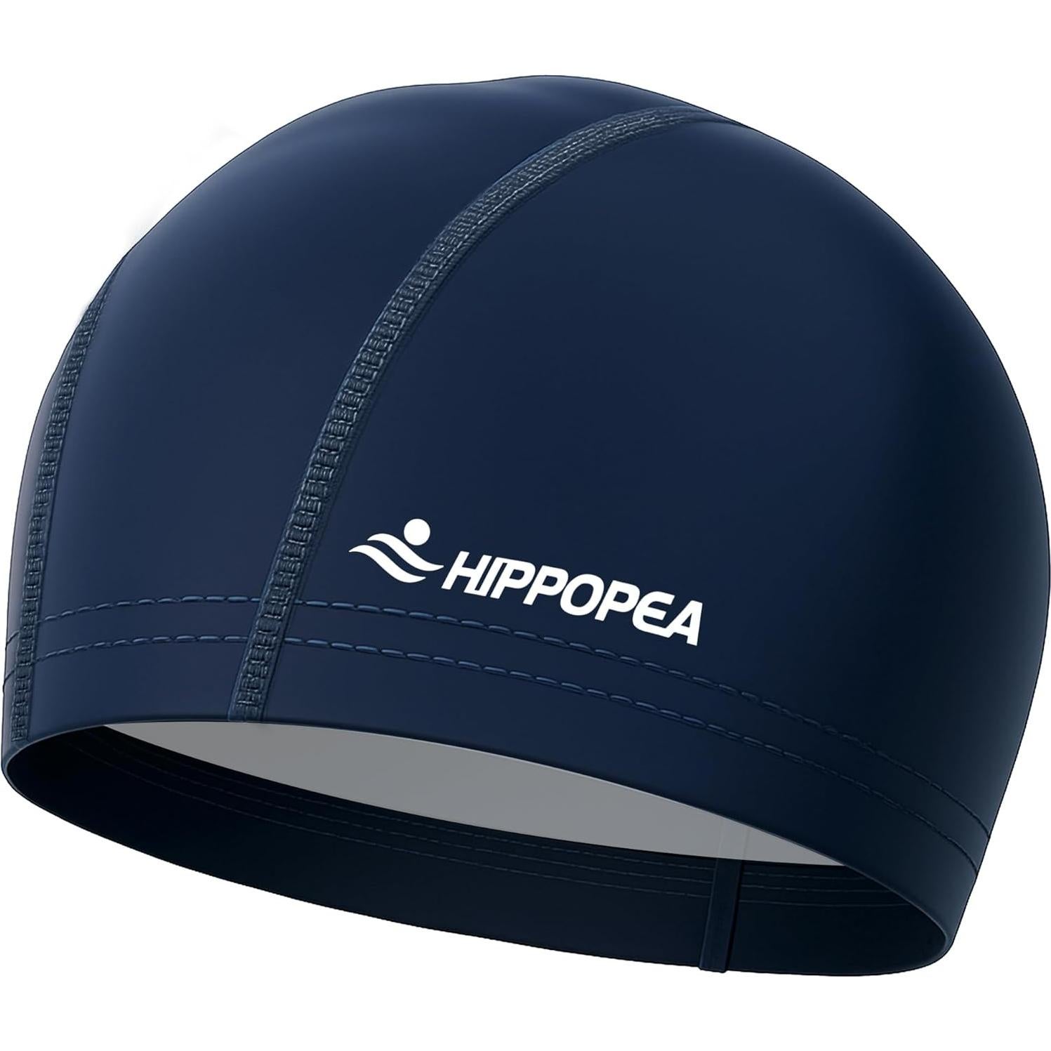 Gorro de Natación HIPPOPEA Unisex Azul Profundo Transpirable