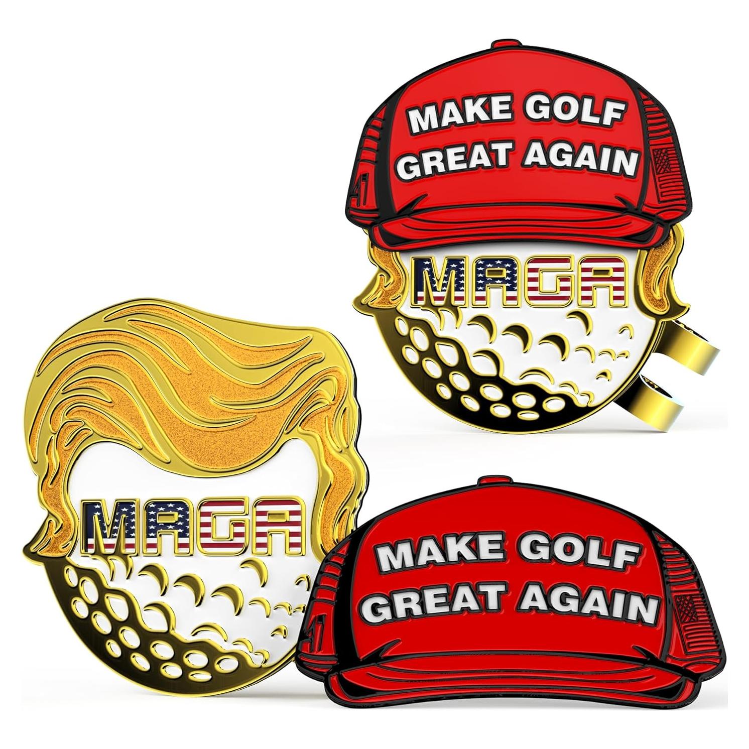 Marcador de Pelota de Golf KONWLONG Clip Magnético Oro