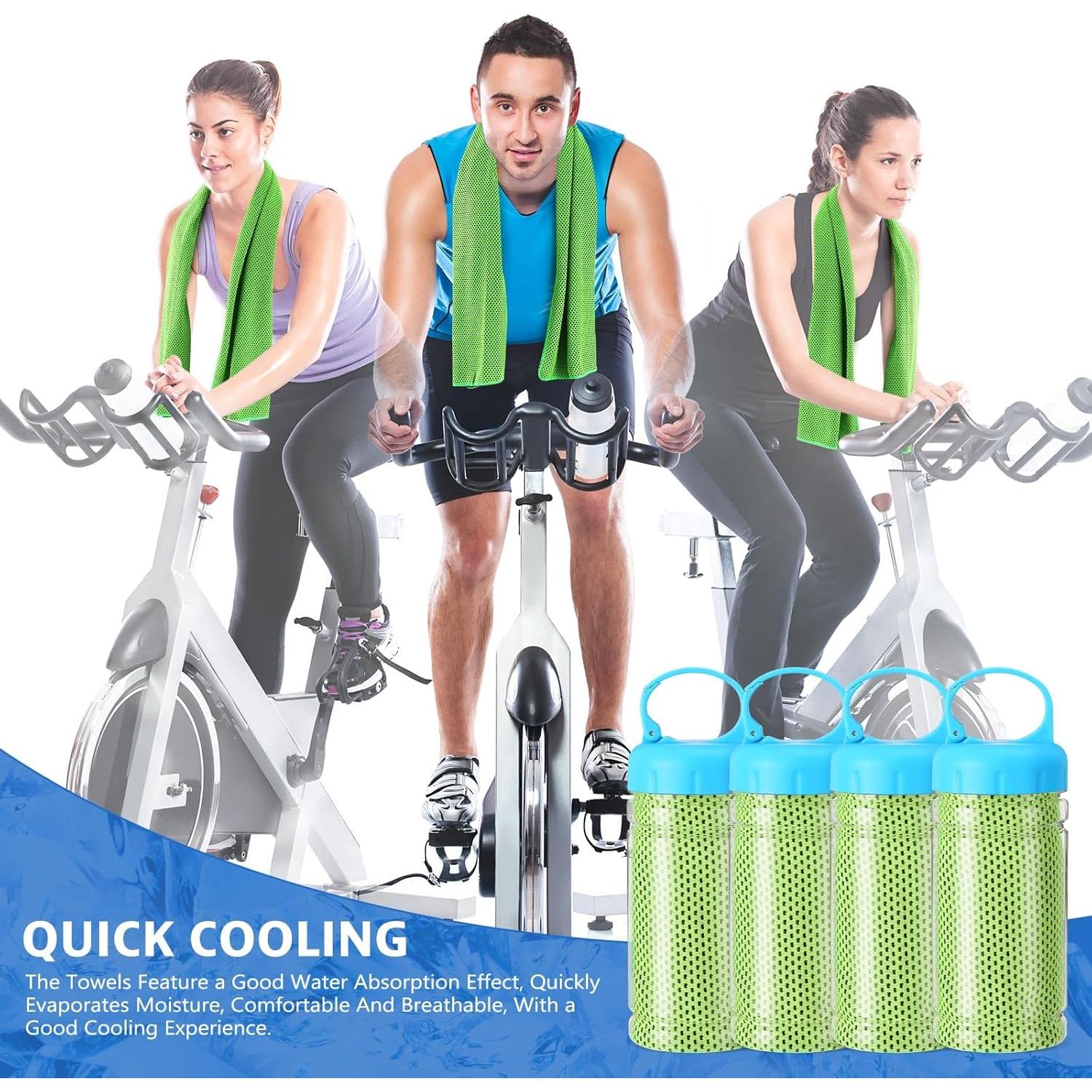 Toallas Enfriadoras Hosuly 4 Piezas 101.6x30.5cm Verde