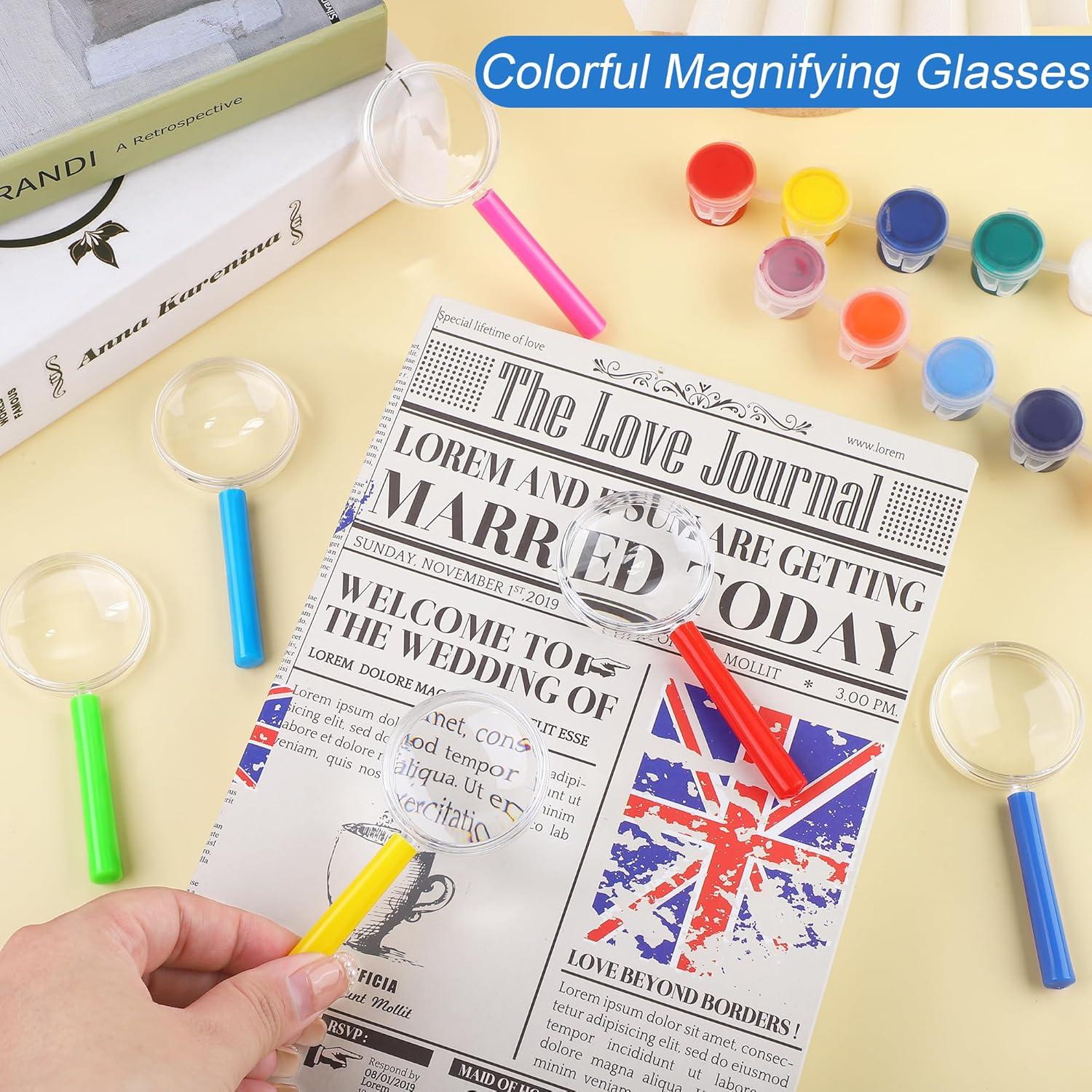 Lentes de Aumento Plásticos Aodaer 3X 12 Paquete Coloridos