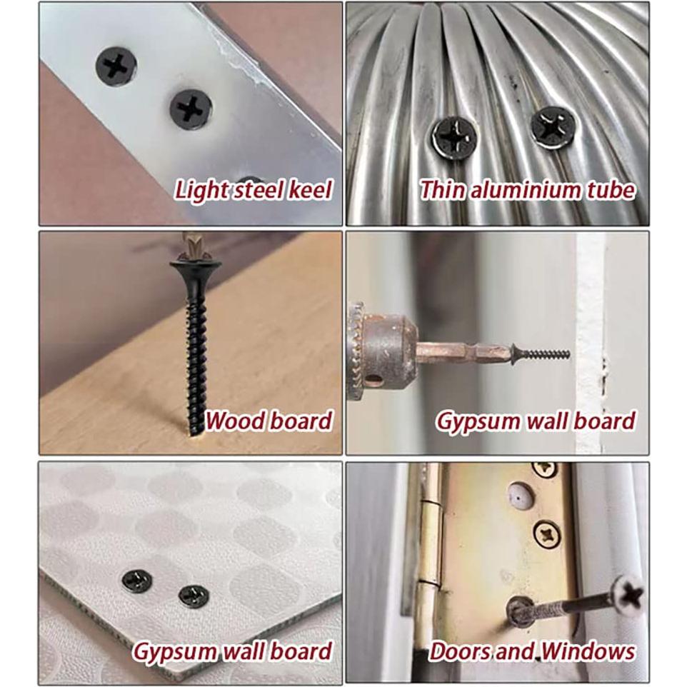 Kit de Tornillos de Madera Indprod 440 pcs M3 M4 M5 Acero