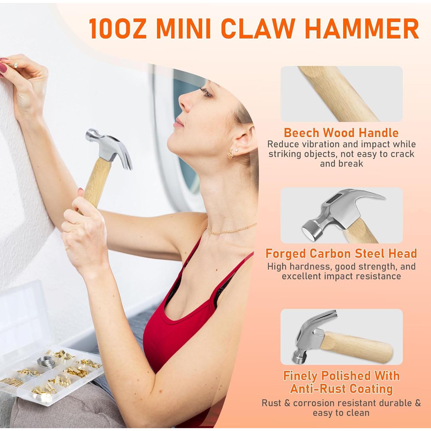 Kit de Colgar Imágenes TOYIEW 224 Piezas con Martillo y Nivel