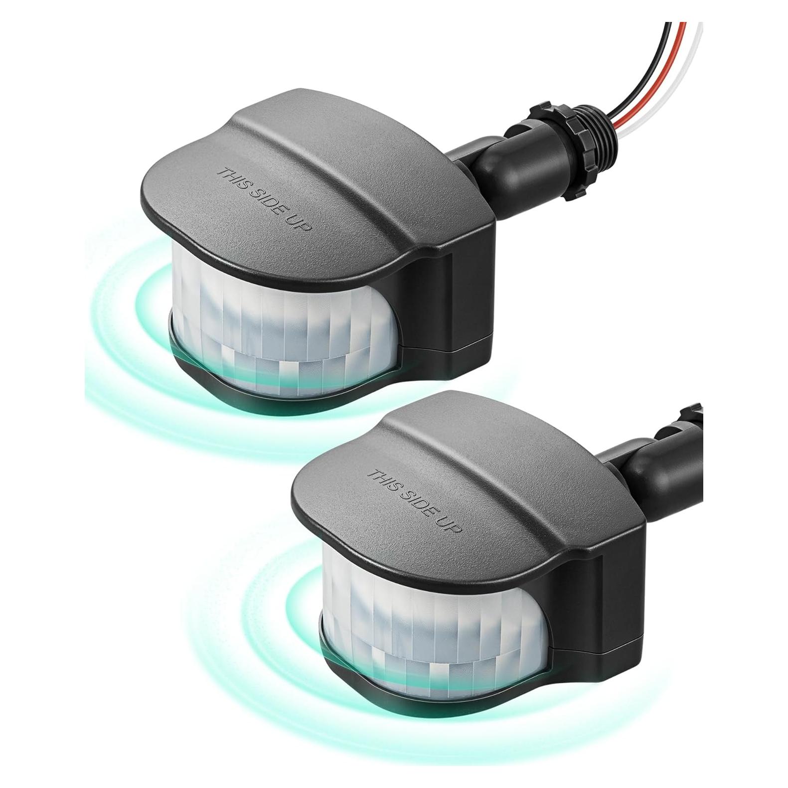 Sensor de Movimiento EDISHINE 240° Ajustable 18.3m Negro