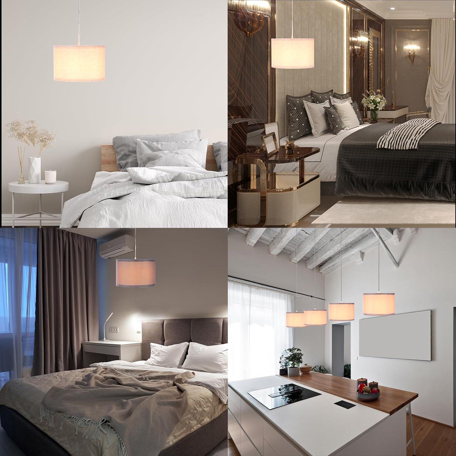 Luz Colgante PATIKIL Naranja Oscuro, 2 Piezas, 4.57m Cable