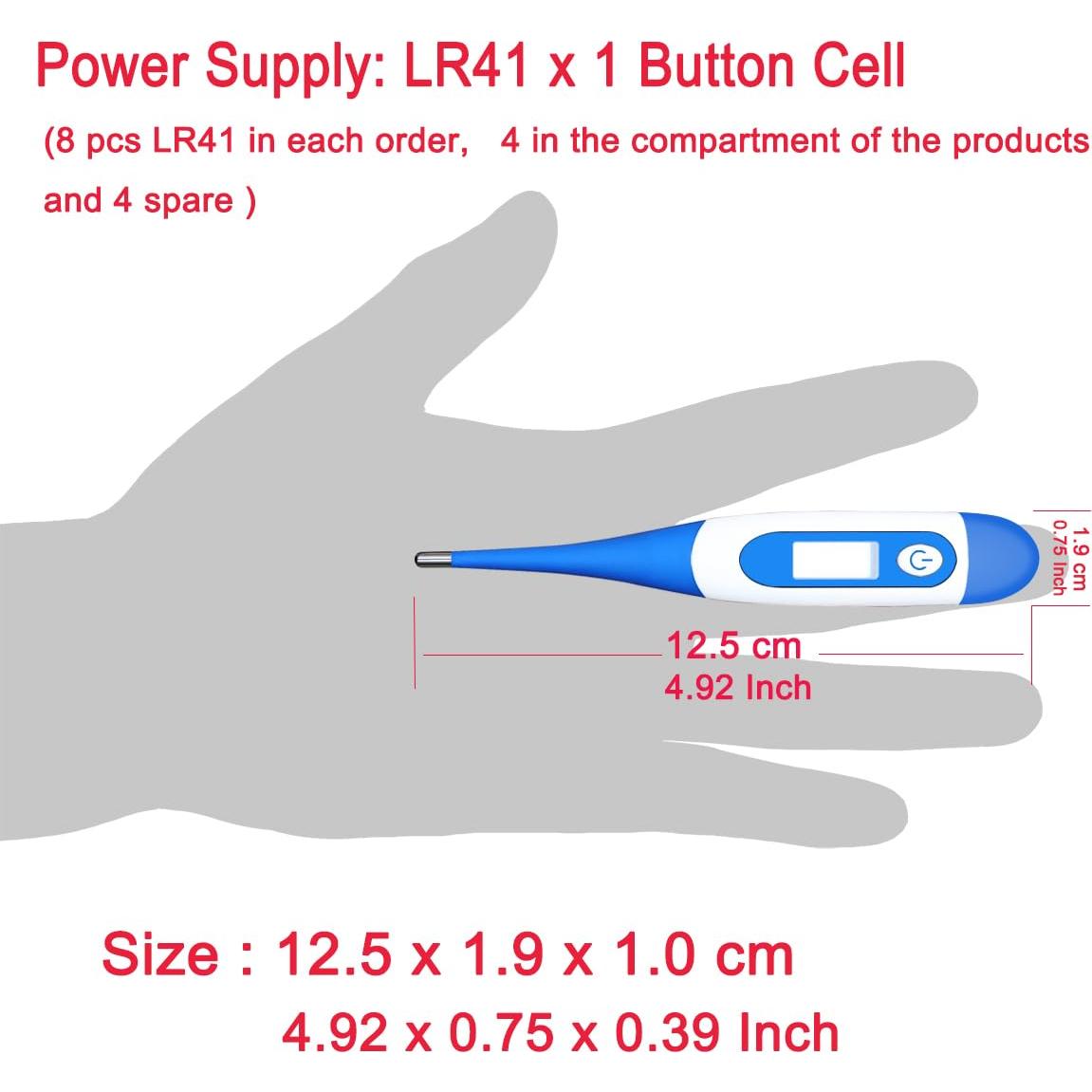 Termómetro Digital Oral BESTWYA 4 Piezas con Baterías LR41