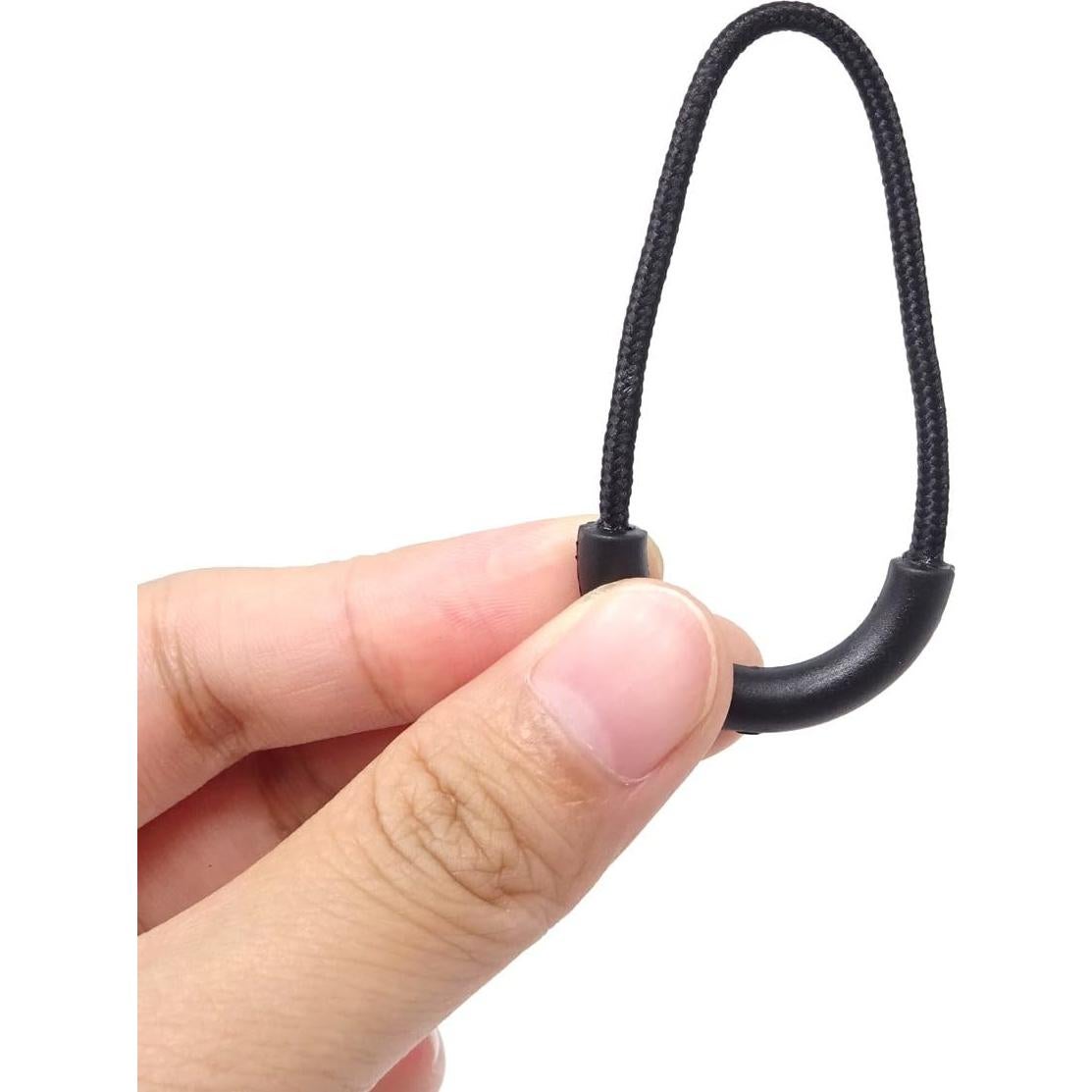 10 Tiradores de Cremallera Nylon Honbay U Alta Resistencia Negro