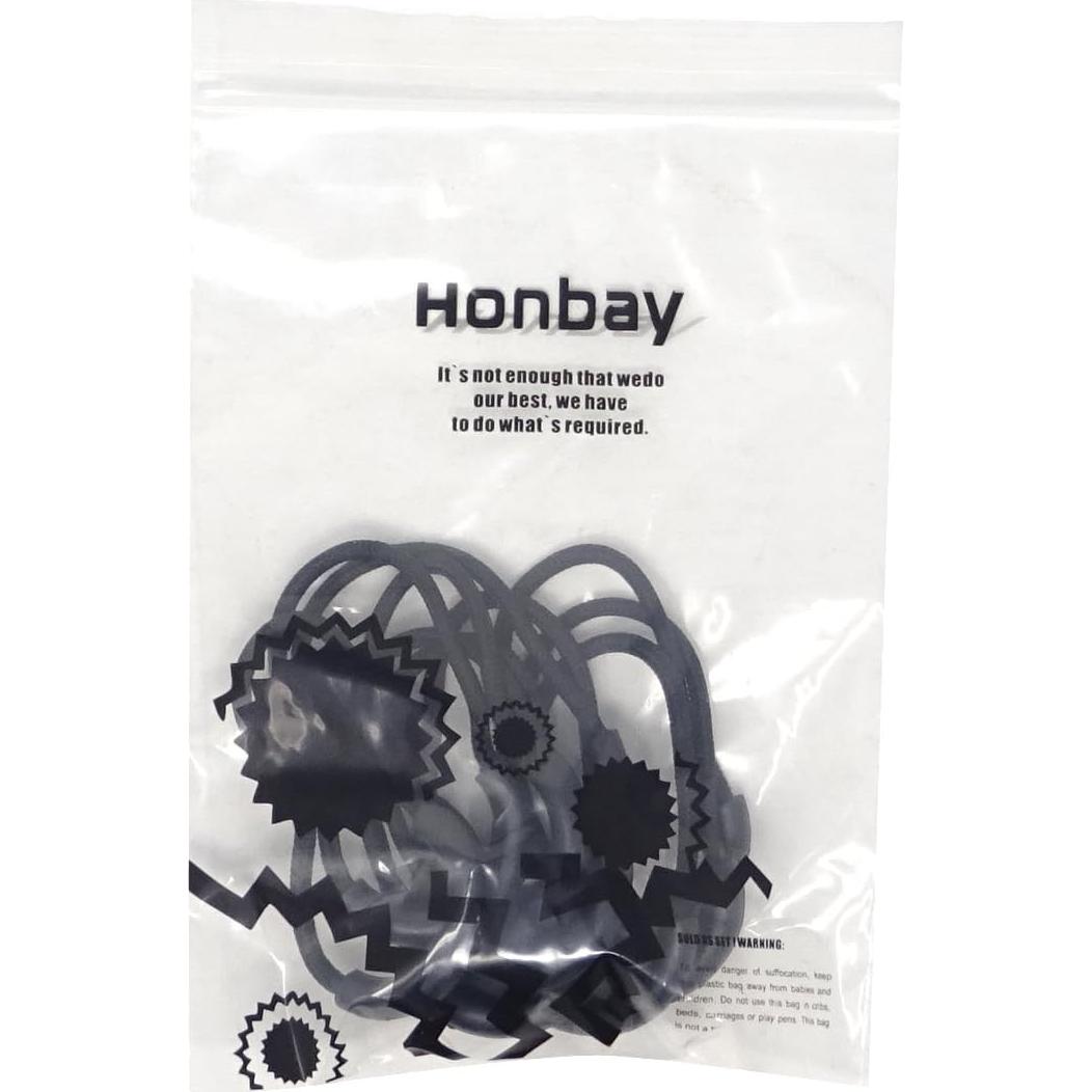 10 Tiradores de Cremallera Nylon Honbay U Alta Resistencia Negro