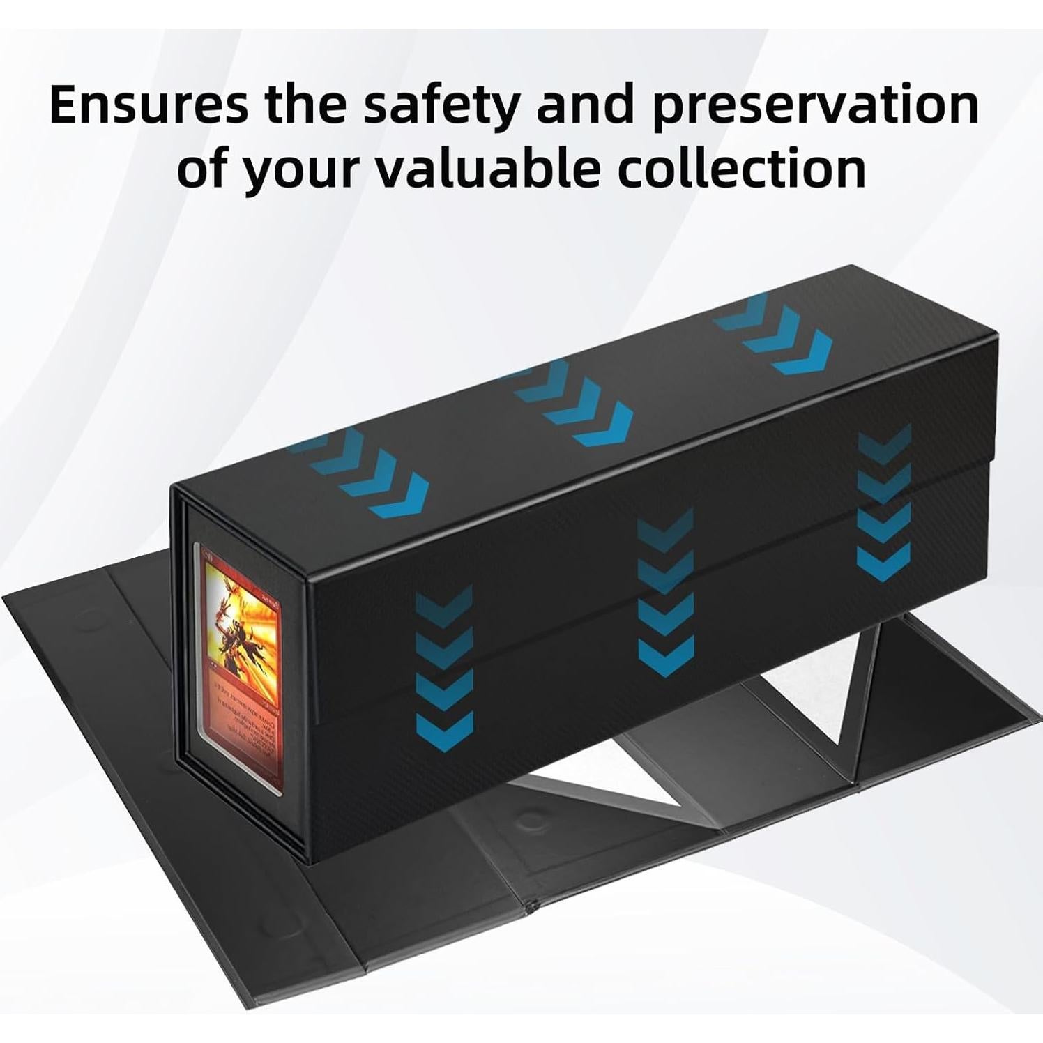 Caja de Almacenamiento de Cartas Coleccionables Swaitee - 2 Paquete, Negra, Impermeable, 850 Cartas