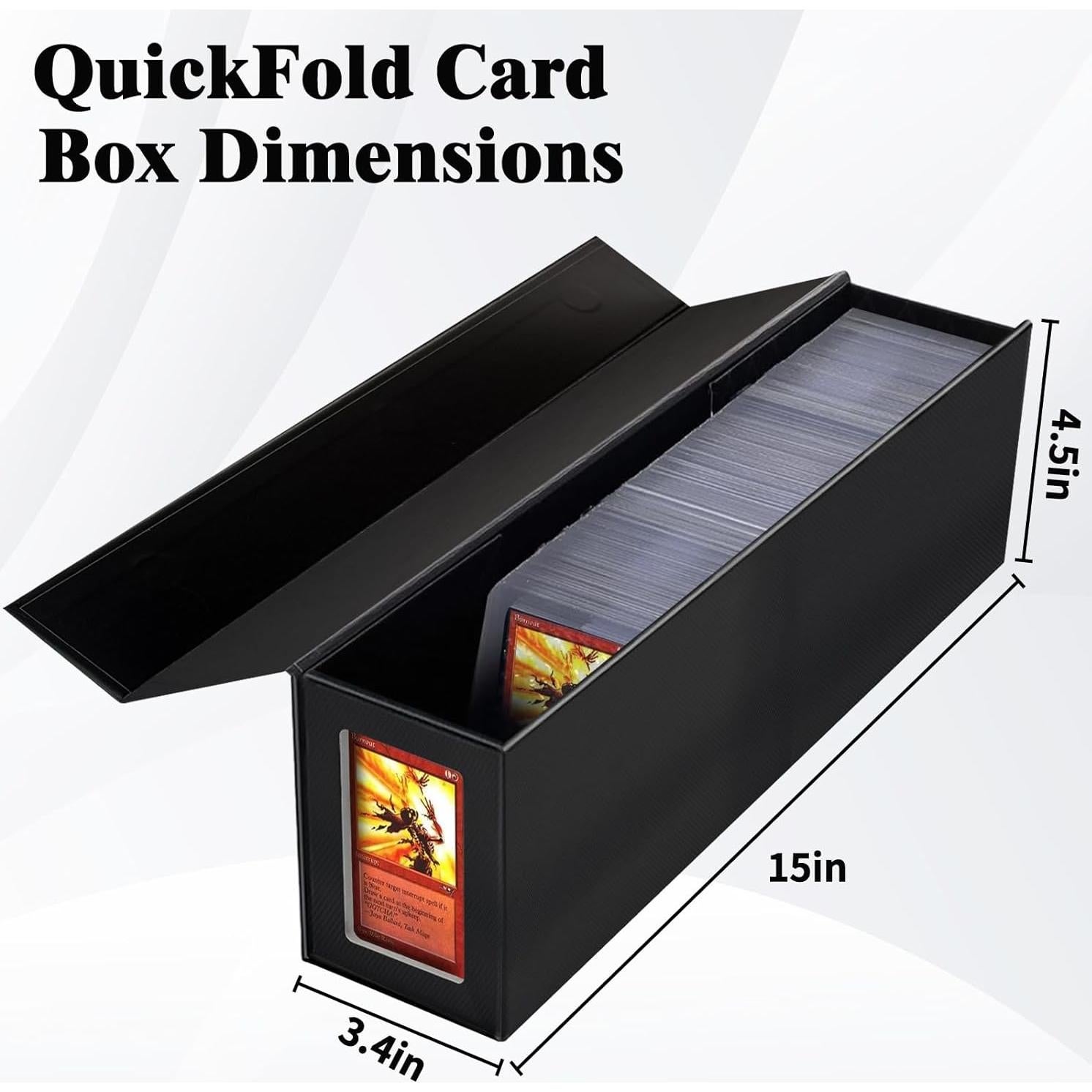 Caja de Almacenamiento de Cartas Coleccionables Swaitee - 2 Paquete, Negra, Impermeable, 850 Cartas