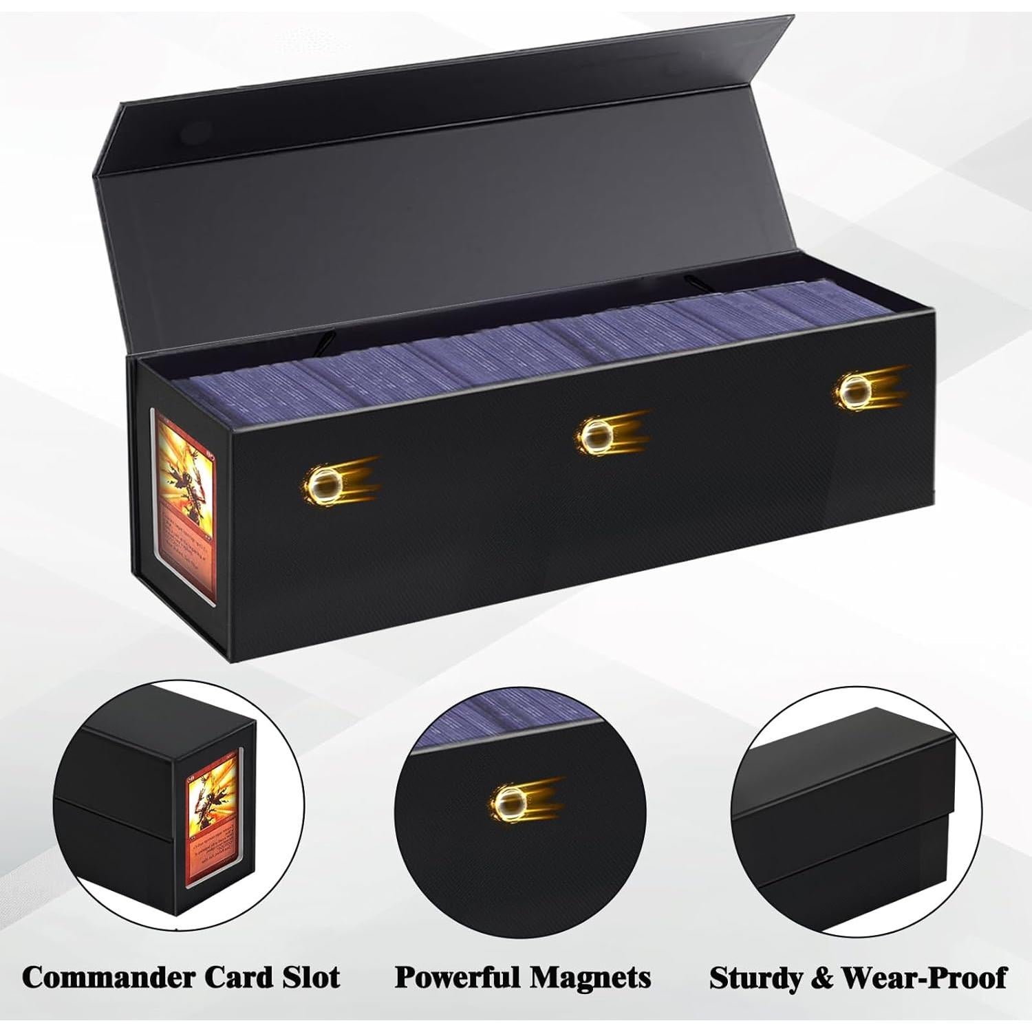 Caja de Almacenamiento de Cartas Coleccionables Swaitee - 2 Paquete, Negra, Impermeable, 850 Cartas