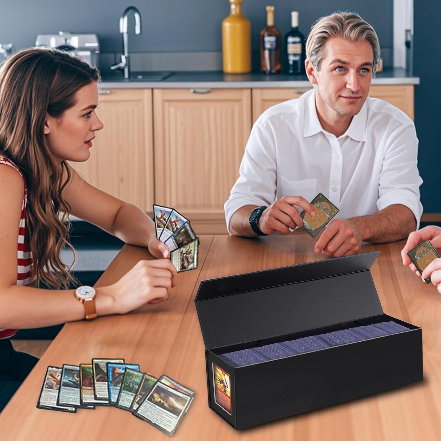 Caja de Almacenamiento de Cartas Coleccionables Swaitee - 2 Paquete, Negra, Impermeable, 850 Cartas