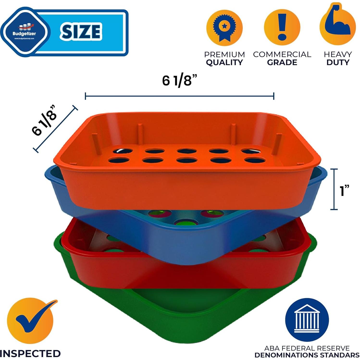 Bandeja Clasificadora de Monedas Budgetizer con 24 Envoltorios
