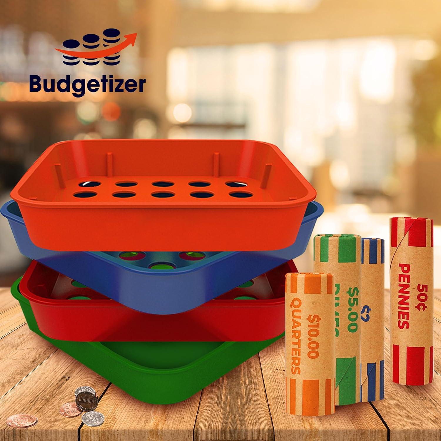Bandeja Clasificadora de Monedas Budgetizer con 24 Envoltorios