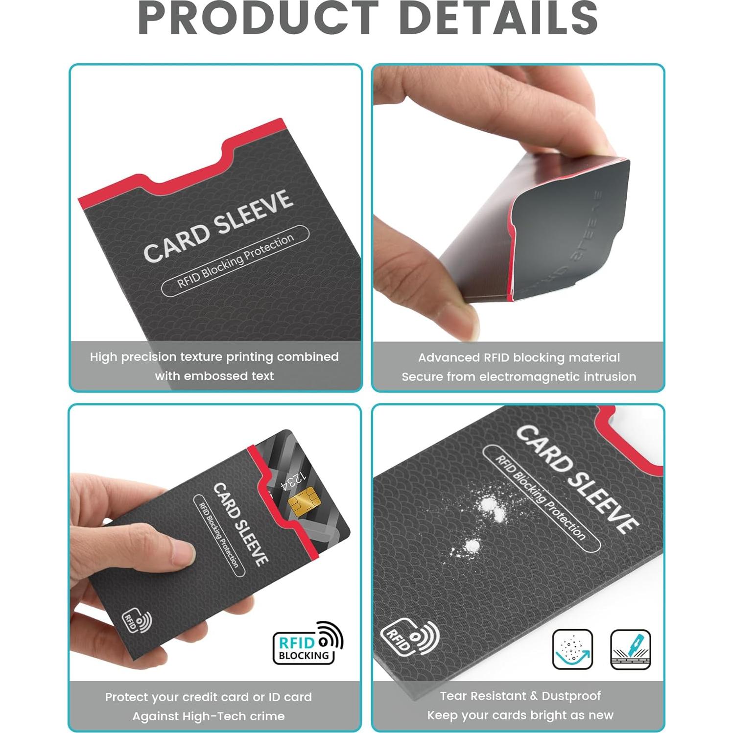 Mangas Bloqueadoras RFID y Protectores de Pasaporte - 14 Unidades