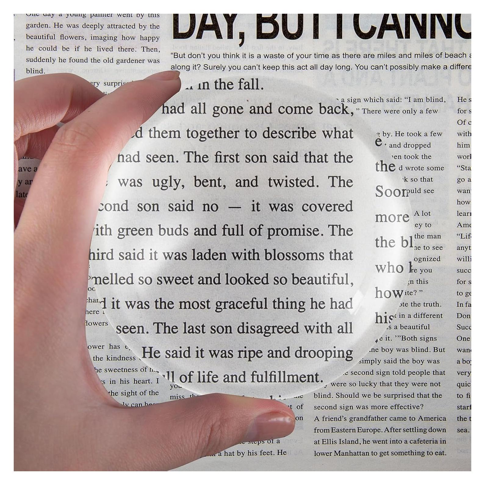 Lupa de cúpula acrílica BIJIA 100mm 30x con caja de regalo