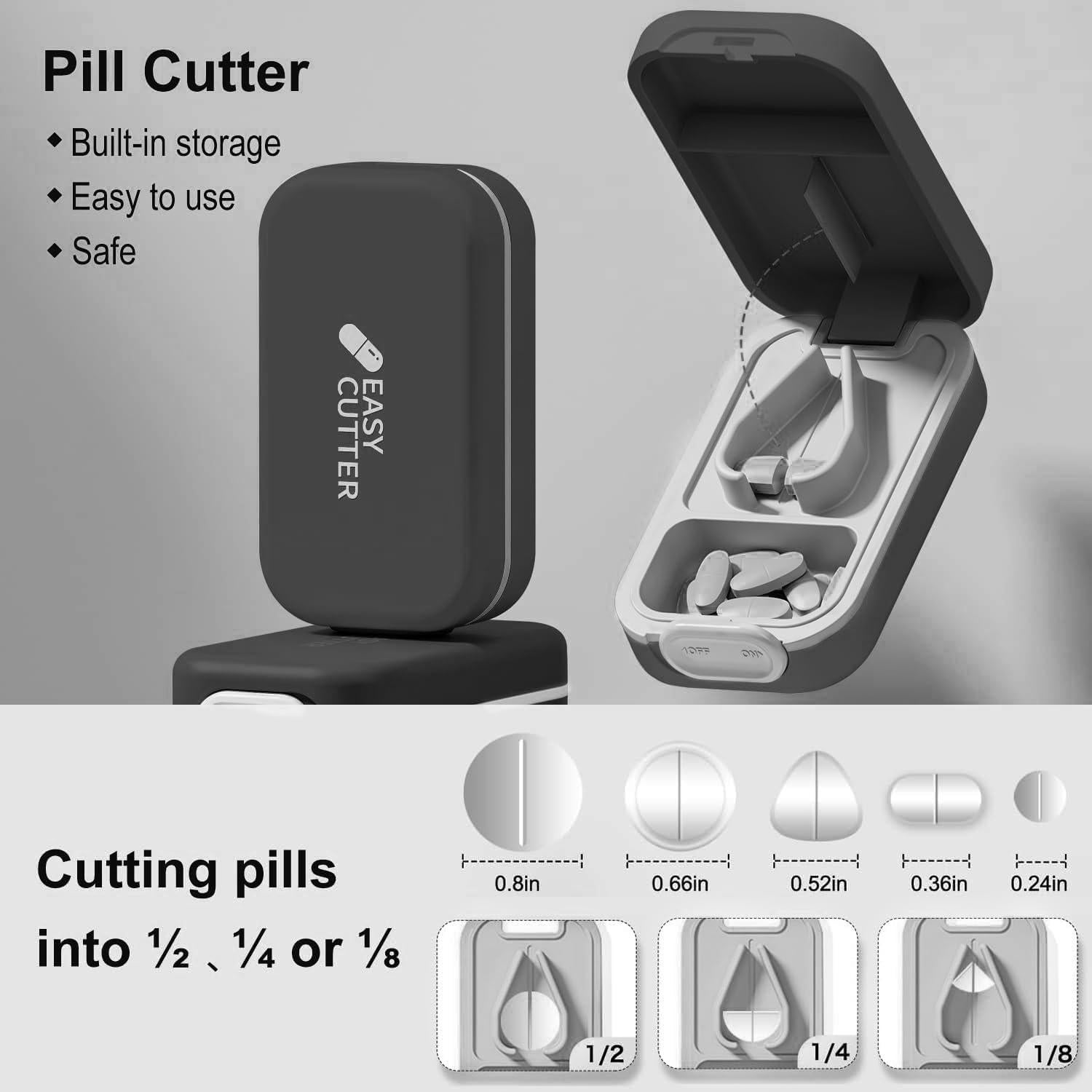 Cortador de Pastillas Hafigigi Negro con Cerradura de Seguridad