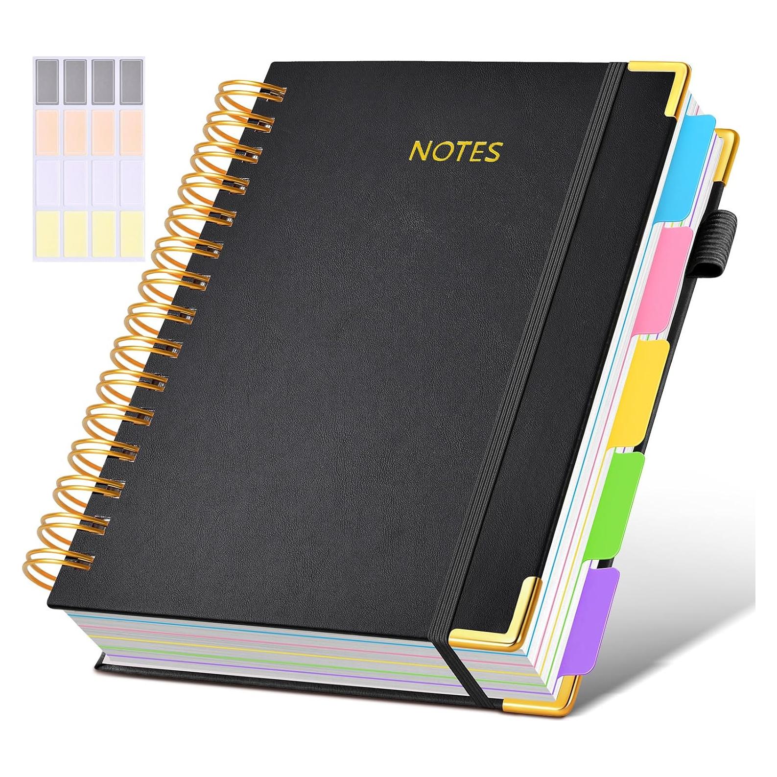 Cuaderno de espiral A5 dilitego negro 300 páginas rayado
