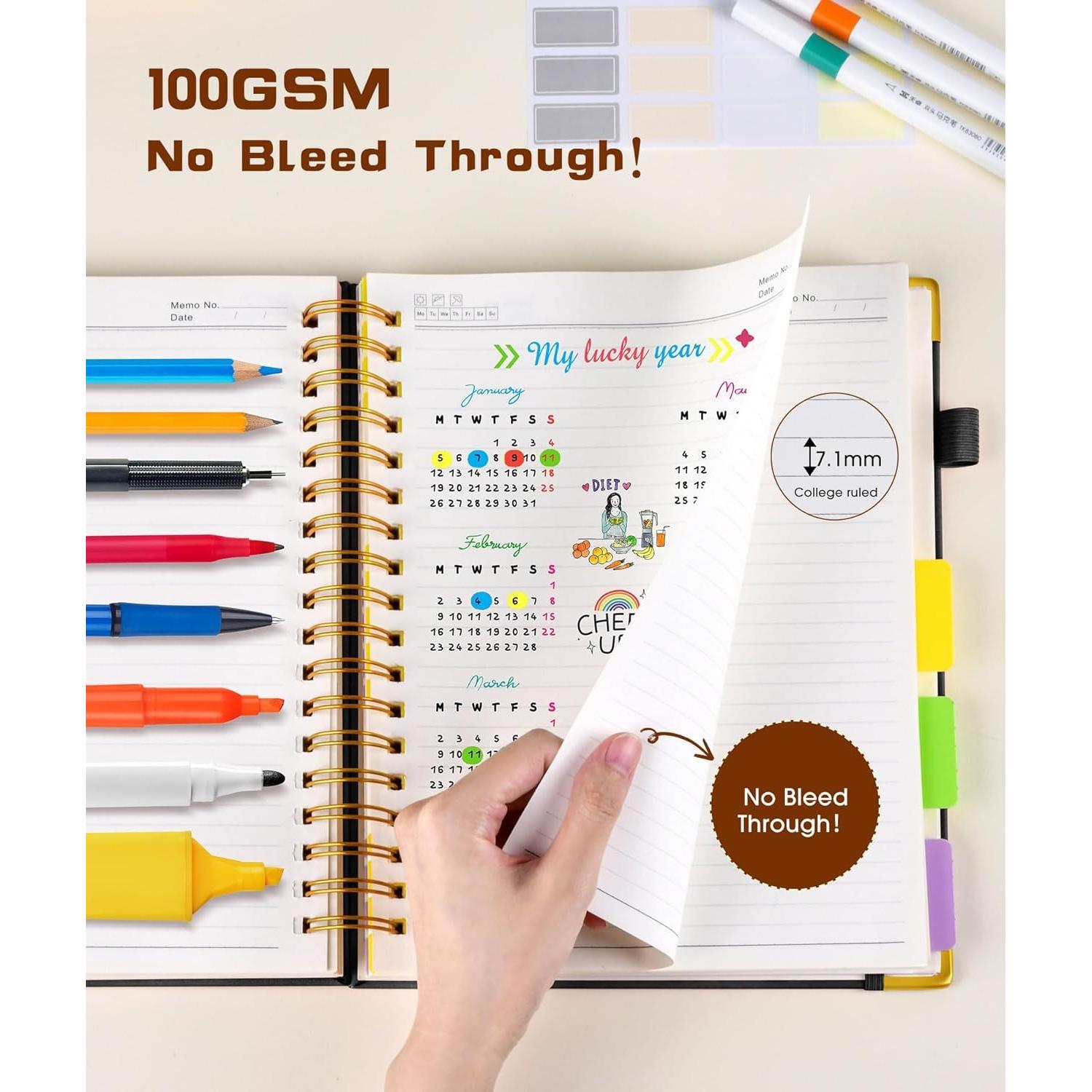 Cuaderno de espiral A5 dilitego negro 300 páginas rayado