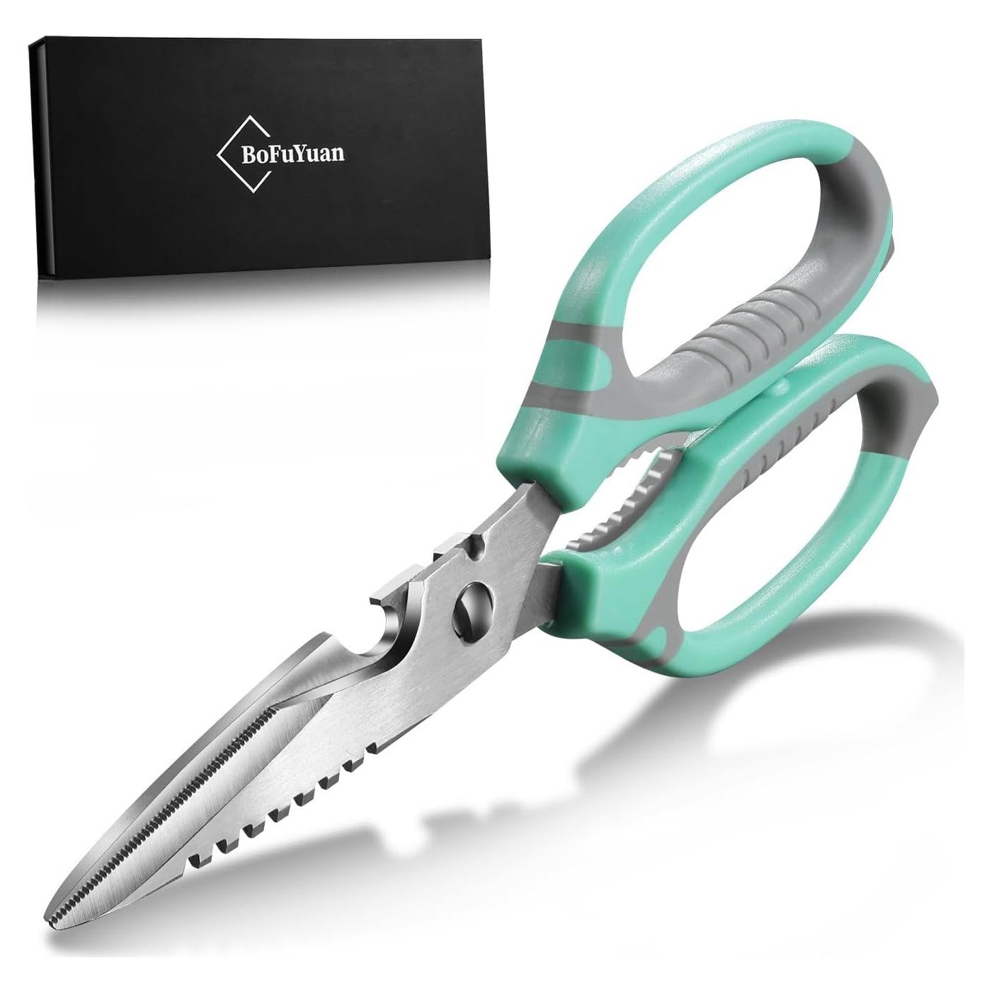 Tijeras de Cocina Multifuncionales BoFuYuan 22.86 cm Verde