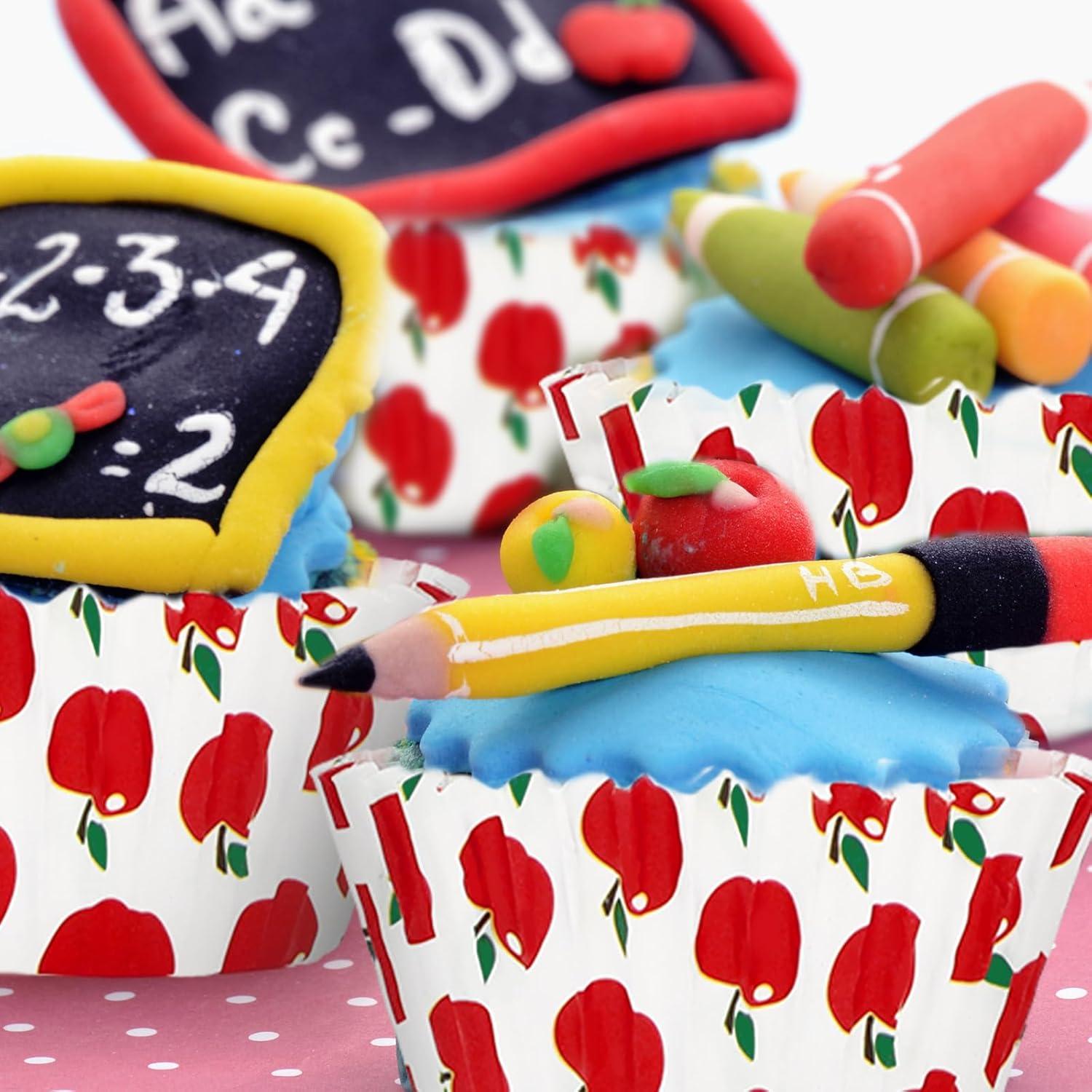 Forros para Cupcakes Manzana Rojos 300 Pcs Whaline 5.08 cm