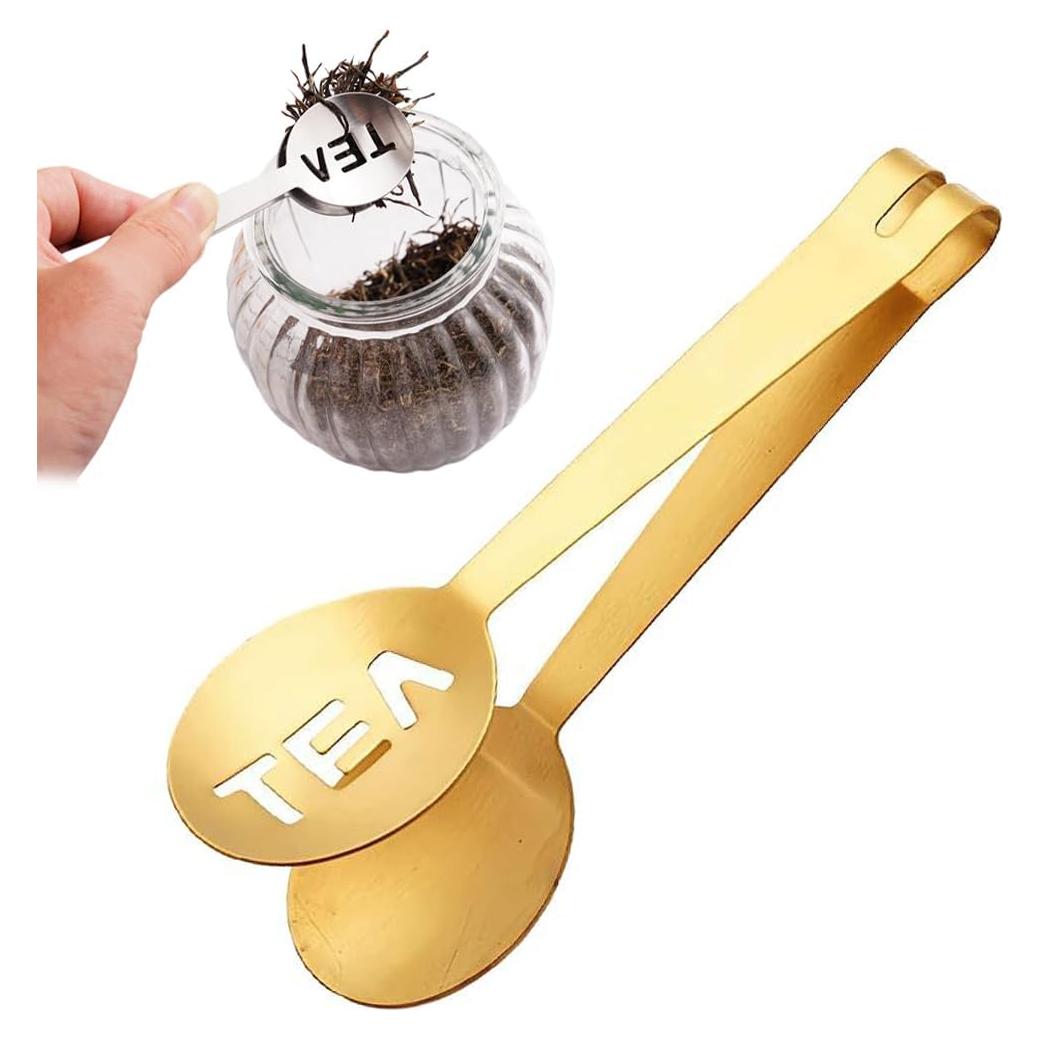 Tea Bag Squeezer Tongs,2025 New Upgraded Stainless Steel Tea Bag Squeezer,Teabag Squeezer Tool with Ergonomic Handle,Tea Bag Holder Tea Tongs Strainer Clip Spoon for Gripping Tea Bags for Tea Lovers