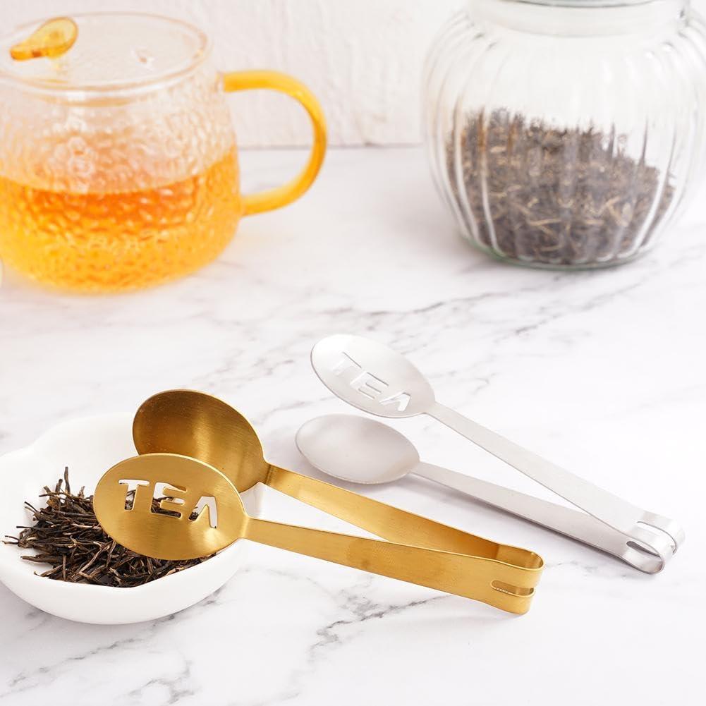 Tea Bag Squeezer Tongs,2025 New Upgraded Stainless Steel Tea Bag Squeezer,Teabag Squeezer Tool with Ergonomic Handle,Tea Bag Holder Tea Tongs Strainer Clip Spoon for Gripping Tea Bags for Tea Lovers