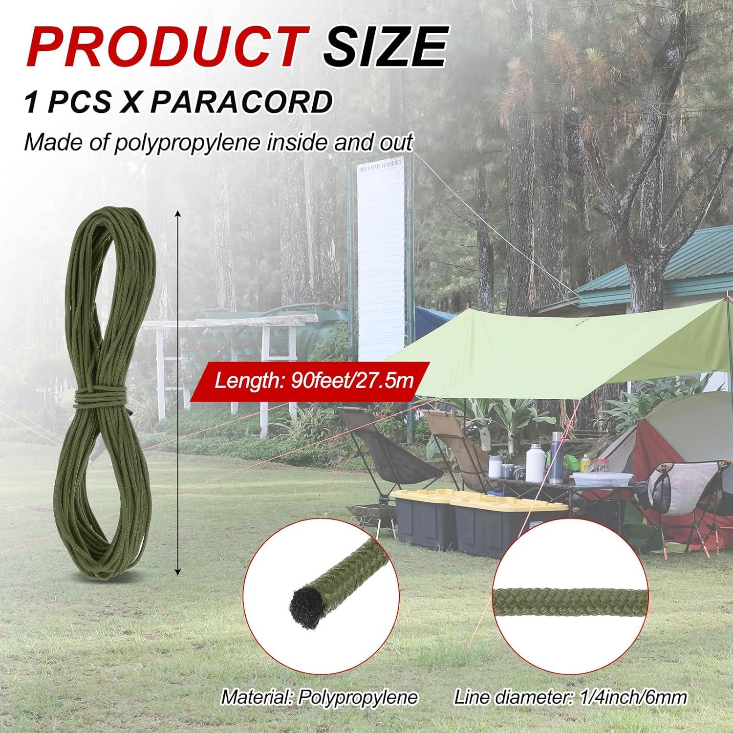 Cuerda Utilitaria Trenzada MECCANIXITY 6mm x 27.5m Verde Militar