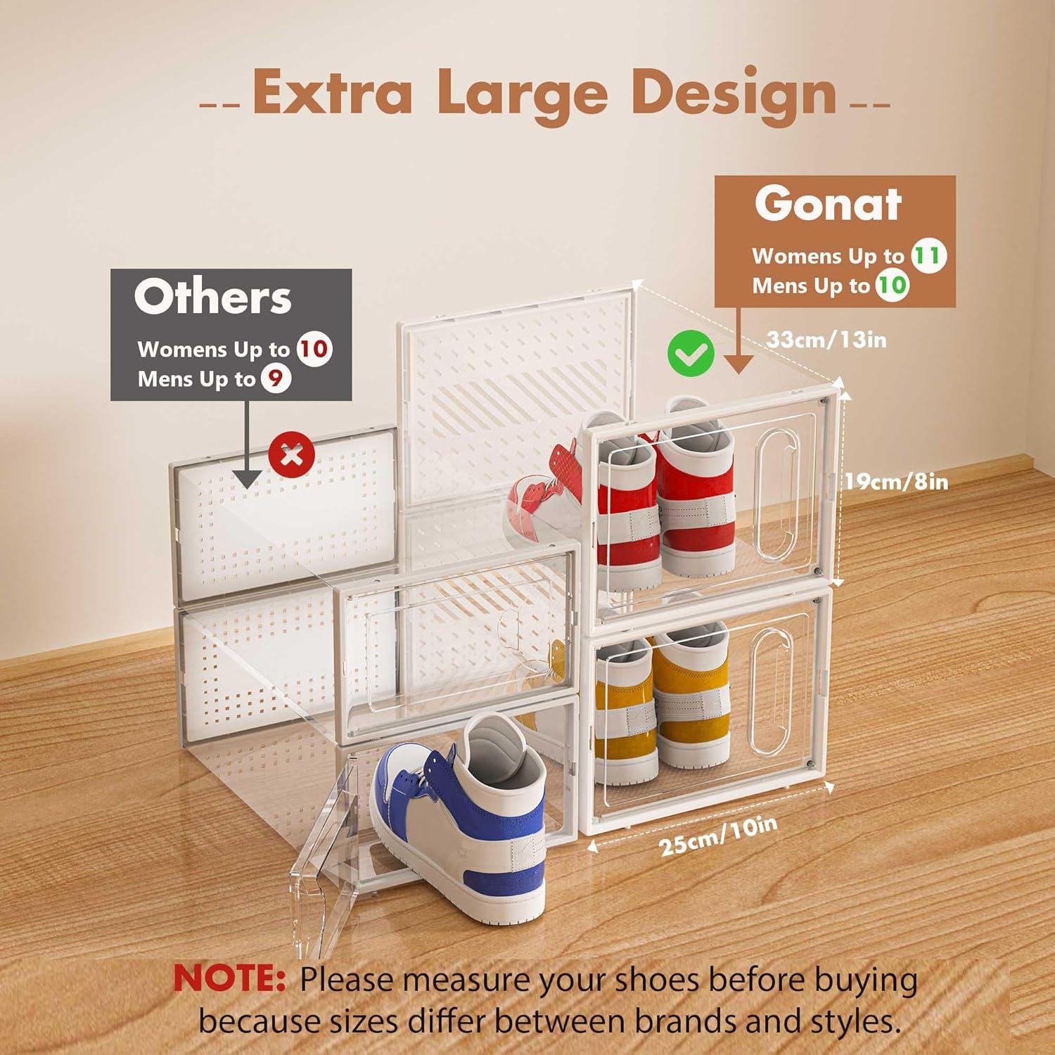 Cajas de Almacenamiento para Zapatos GONAT 12 Unidades 33x25cm