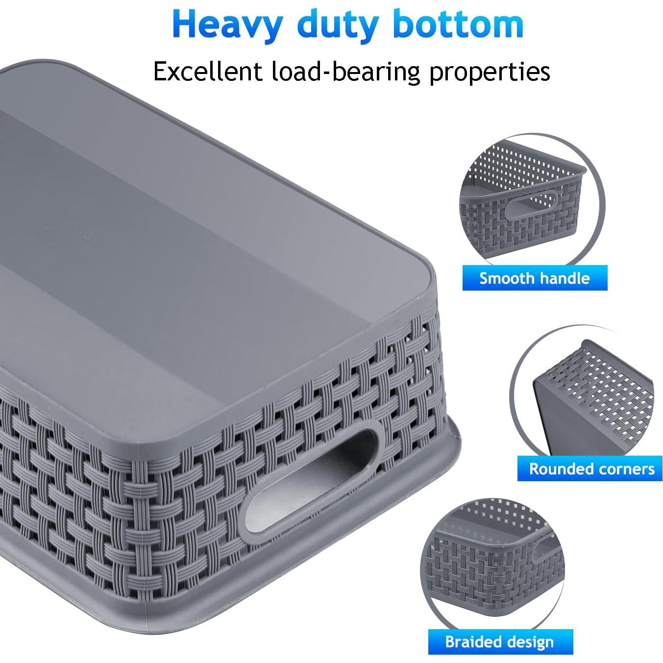 Paquete de 12 Cestas de Almacenamiento FUCDTEFC 26.9x18.3 cm