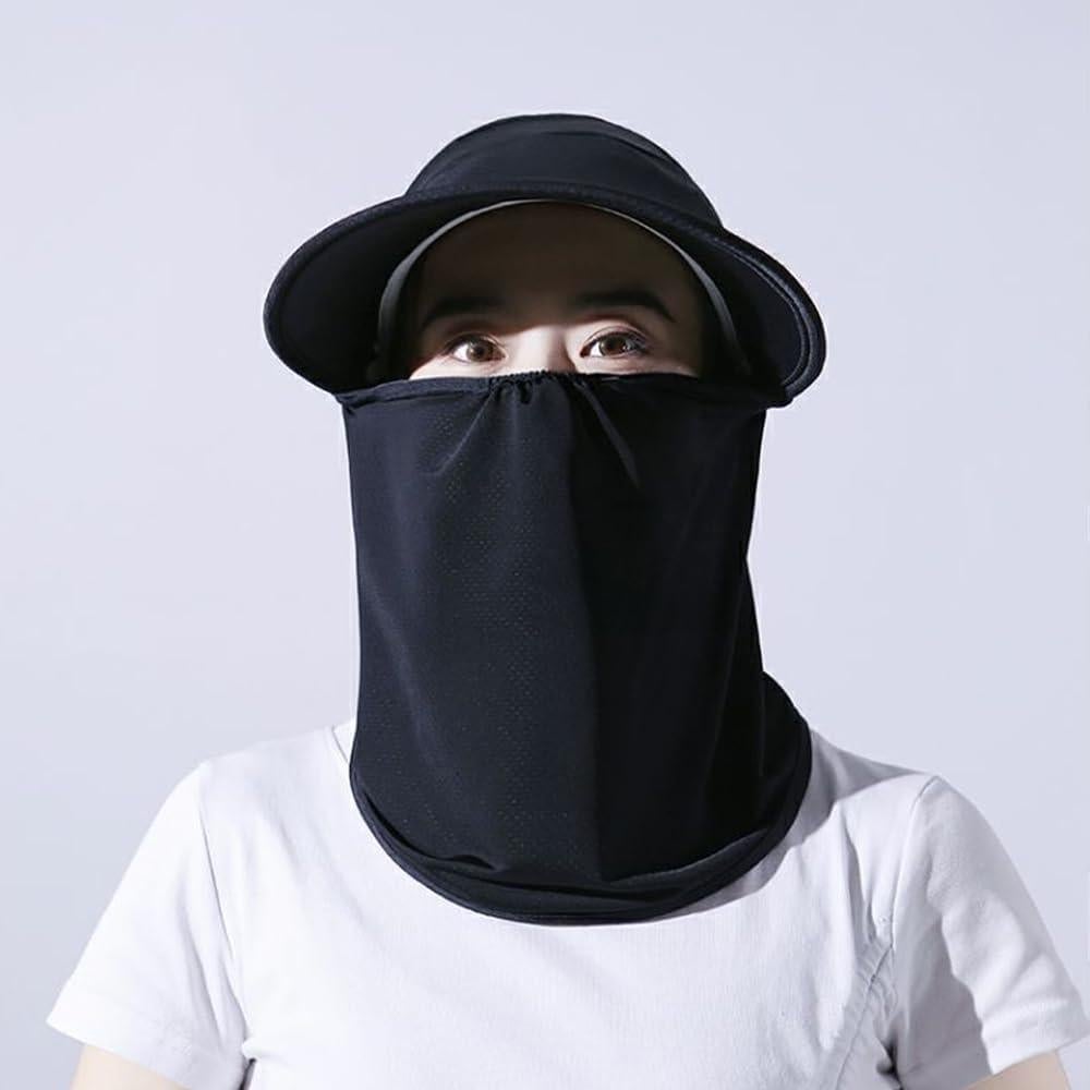 Sombrero de Sol Plegable UV Protección para Mujeres - Negro