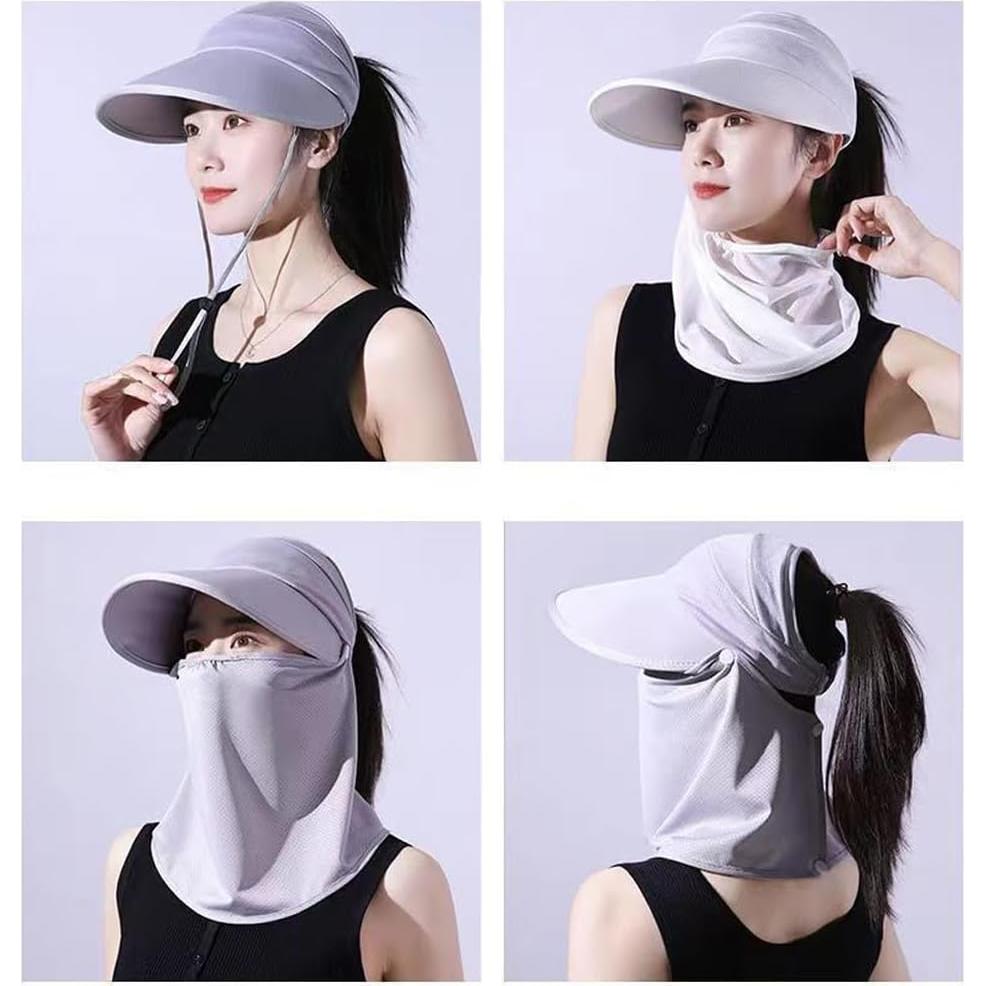 Sombrero de Sol Plegable UV Protección para Mujeres - Negro