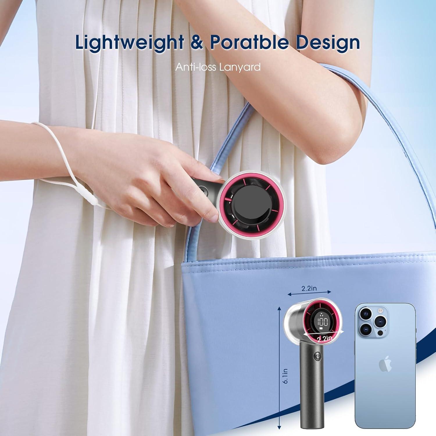 Ventilador Portátil de Mano JINLICTE F23 15000RPM Batería 5000mAh