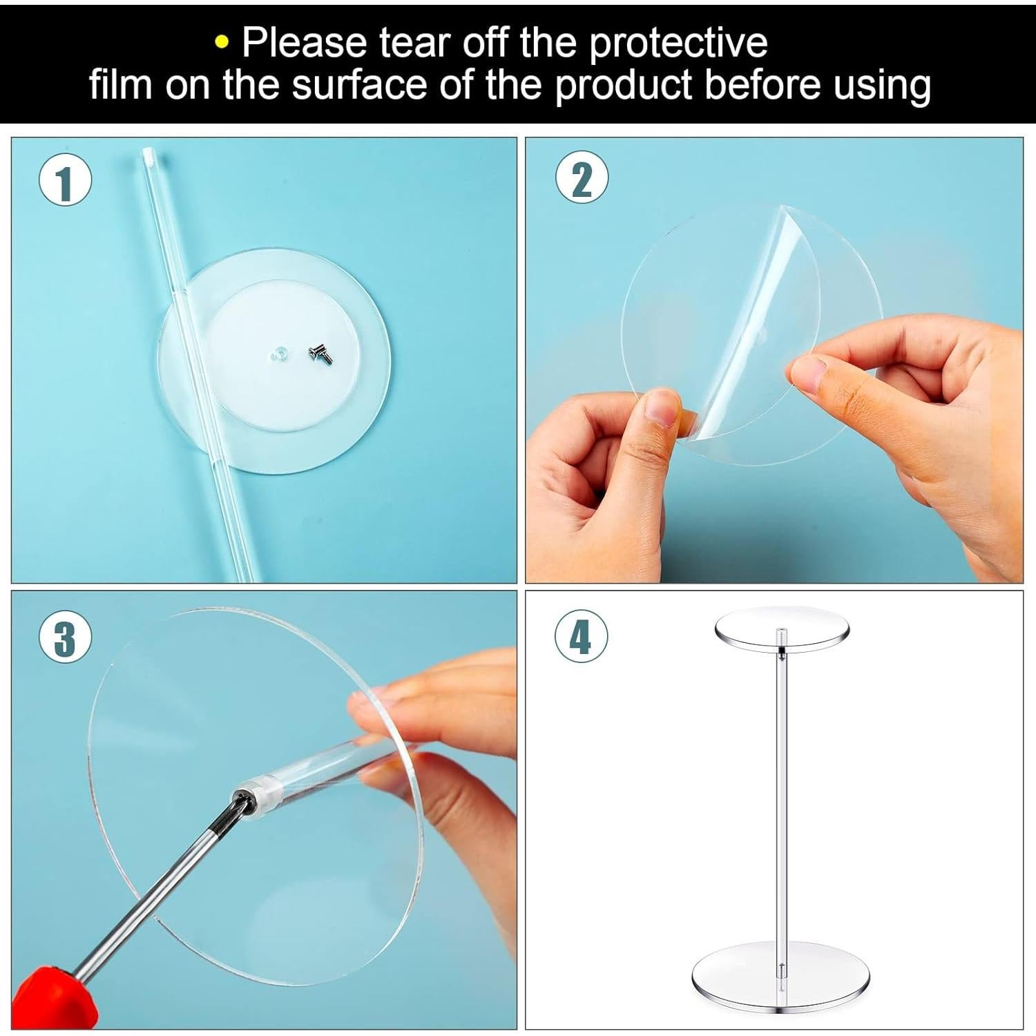 Soportes Acrílicos para Sombreros Chunful - Juego de 4 - 30 cm