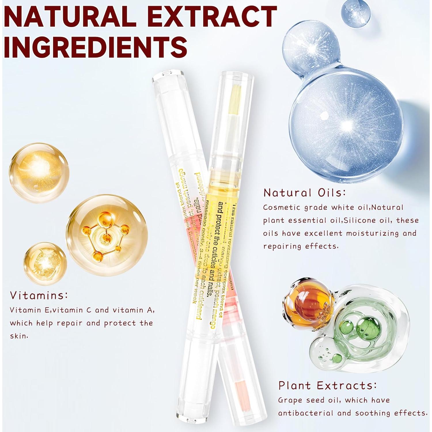 Bolígrafos de Aceite para Cutículas Foncomy - 4 PCS Aromas