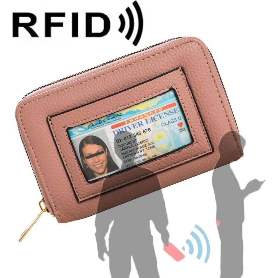 Cartera Portatarjetas RFID FACAI Malva - Compacta para Mujeres