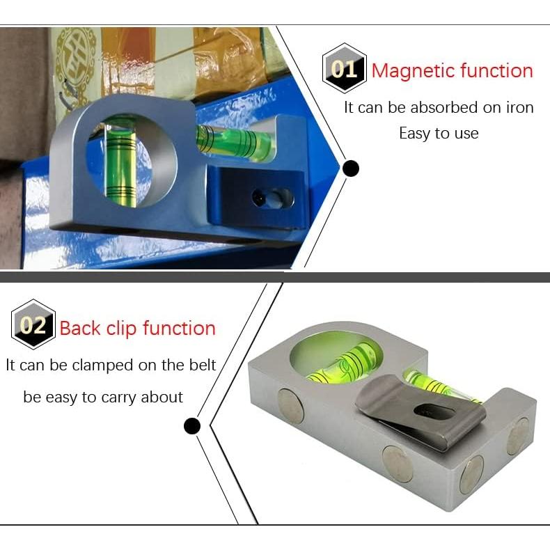 Regla de Nivel Mini Magnética The Yan He 85x45mm Aluminio