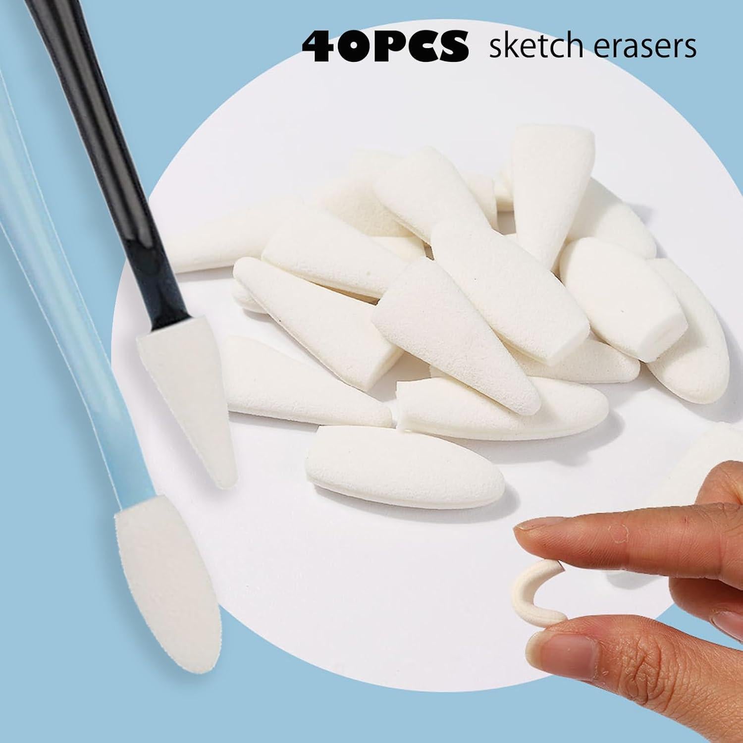 Kit de Dibujo Artístico Haojiaho con 44 Piezas y Esponjas