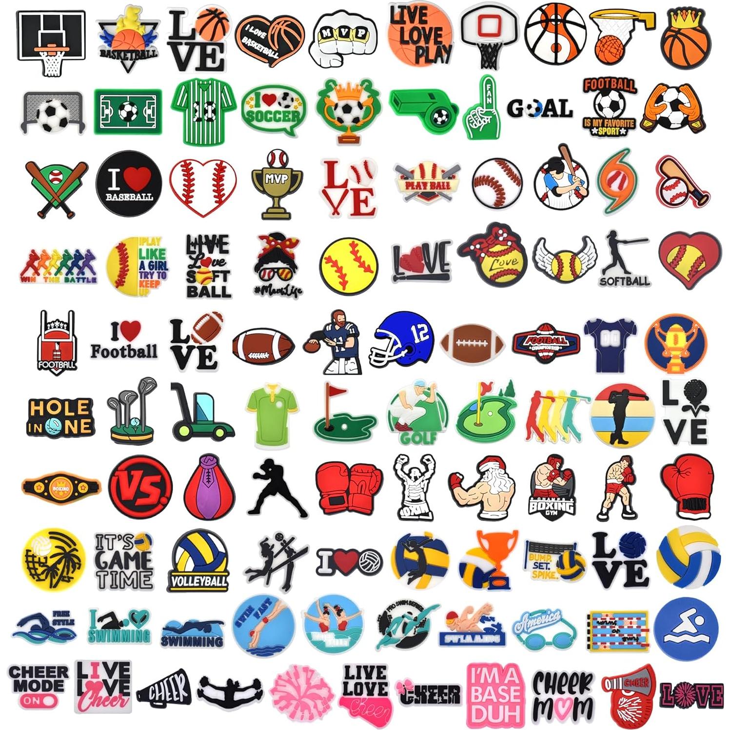 Adornos de Lápiz Deportivo XHAOYEAHX 100PCS Silicona