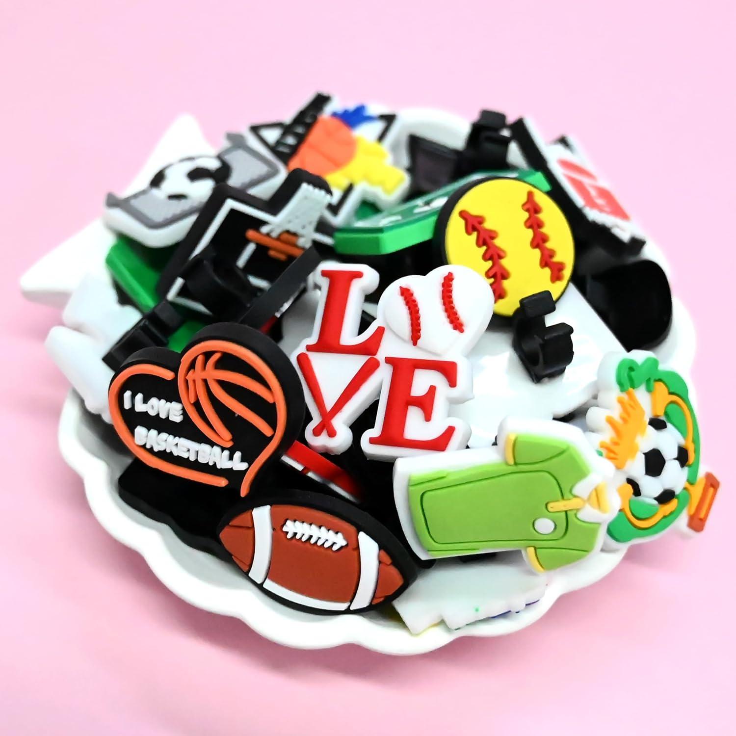 Adornos de Lápiz Deportivo XHAOYEAHX 100PCS Silicona