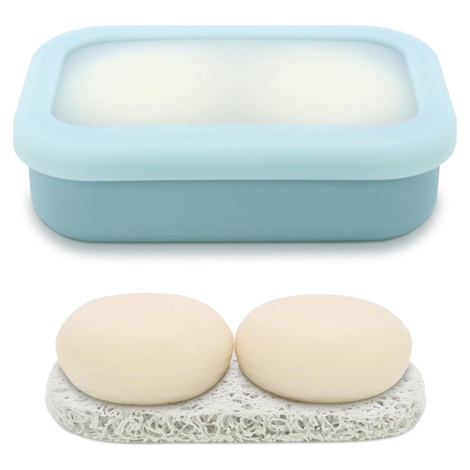 OLAMAR Estuche de Jabón Sólido Azul Grande a Prueba de Fugas