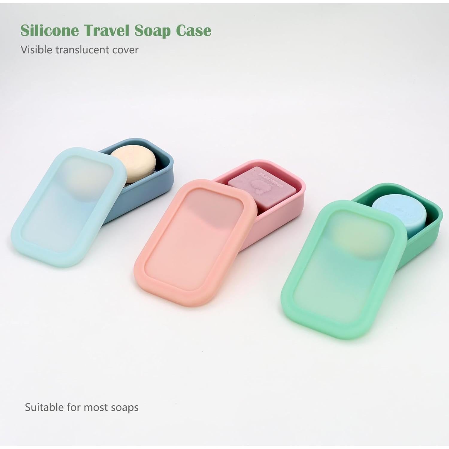 OLAMAR Estuche de Jabón Sólido Azul Grande a Prueba de Fugas