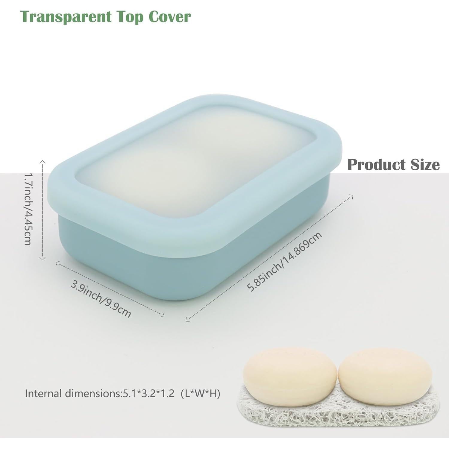 OLAMAR Estuche de Jabón Sólido Azul Grande a Prueba de Fugas