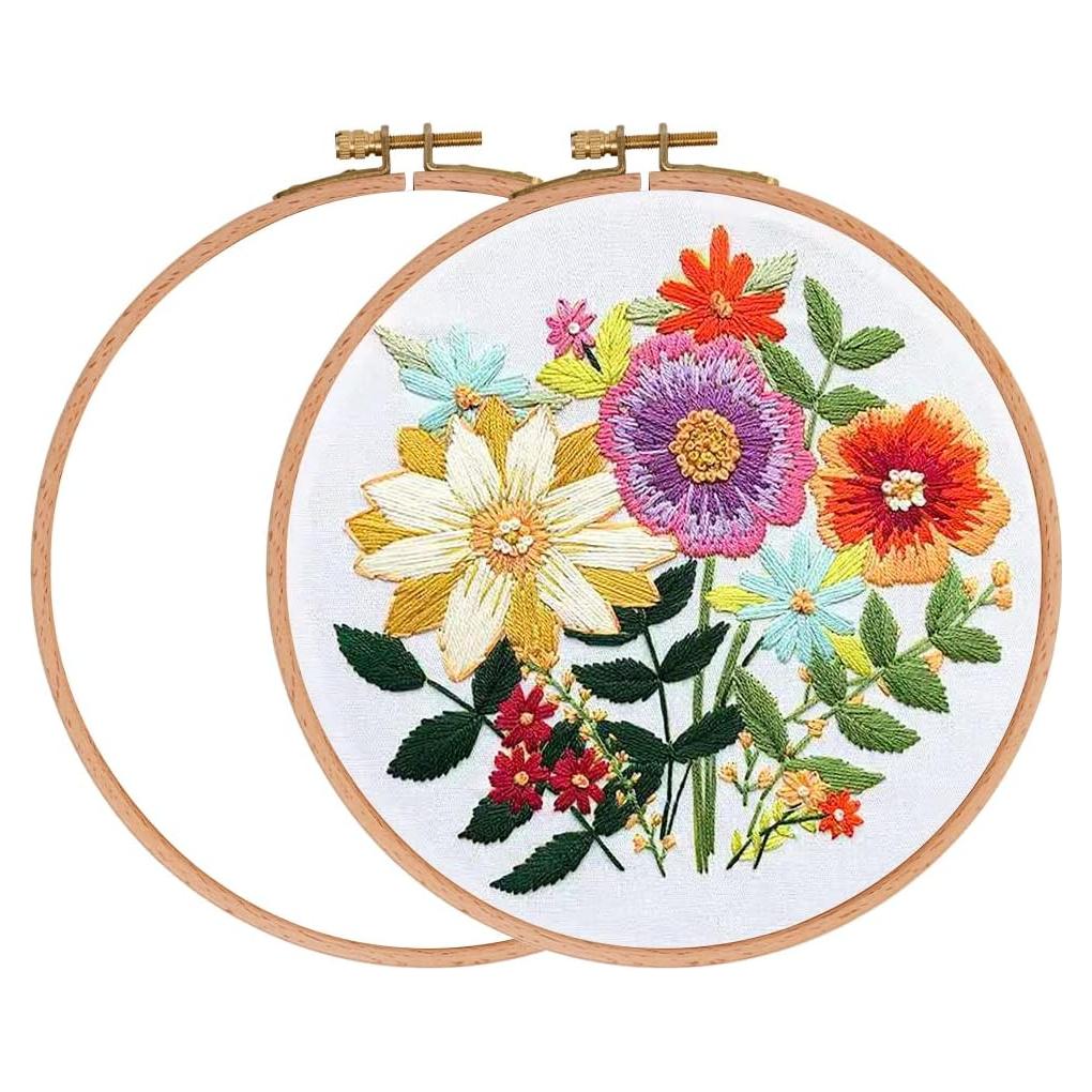 Aros de Bordado de Madera de Haya 5 Pulgadas - 2 Piezas