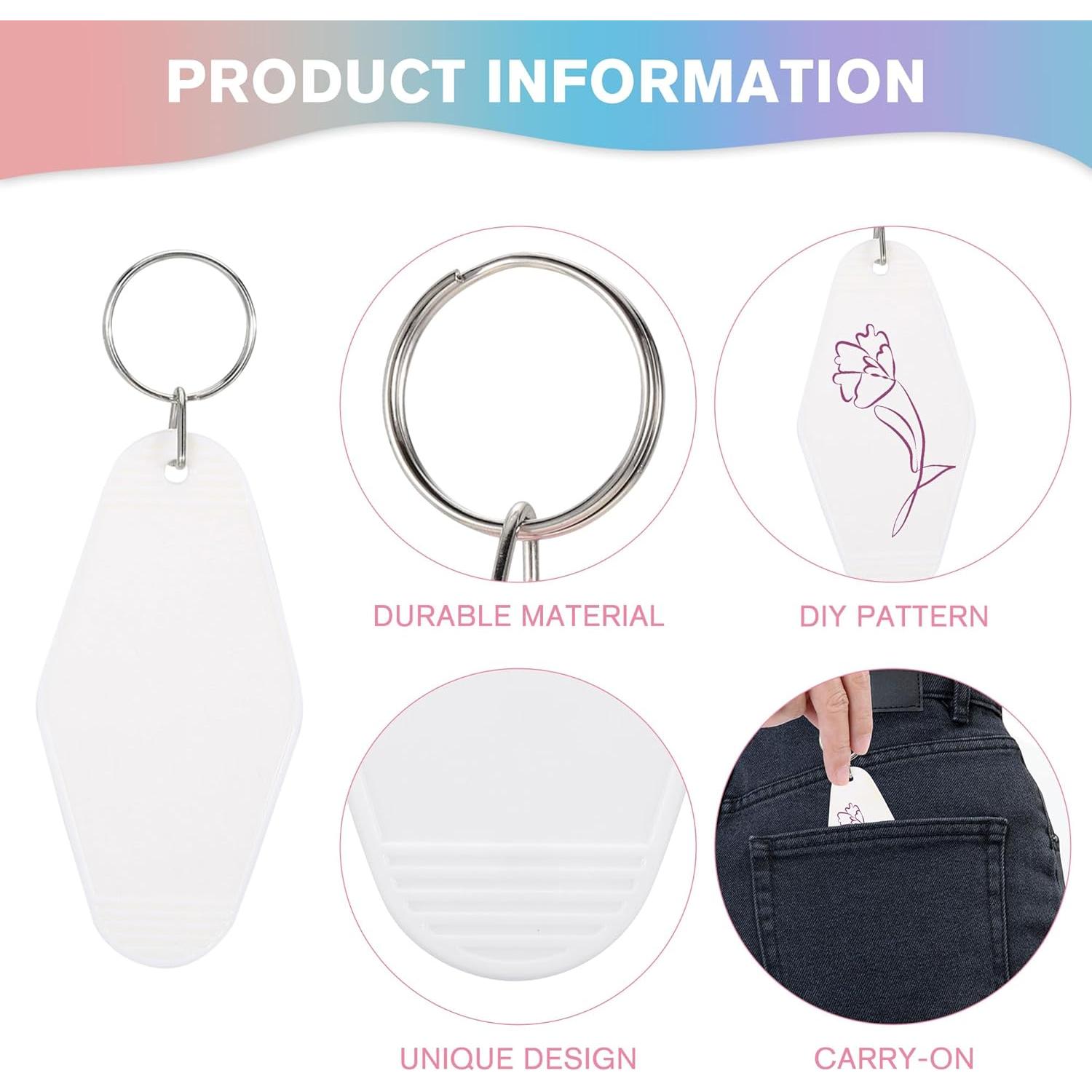 Llavero en blanco Yoption para sublimación 50 piezas 90x45mm