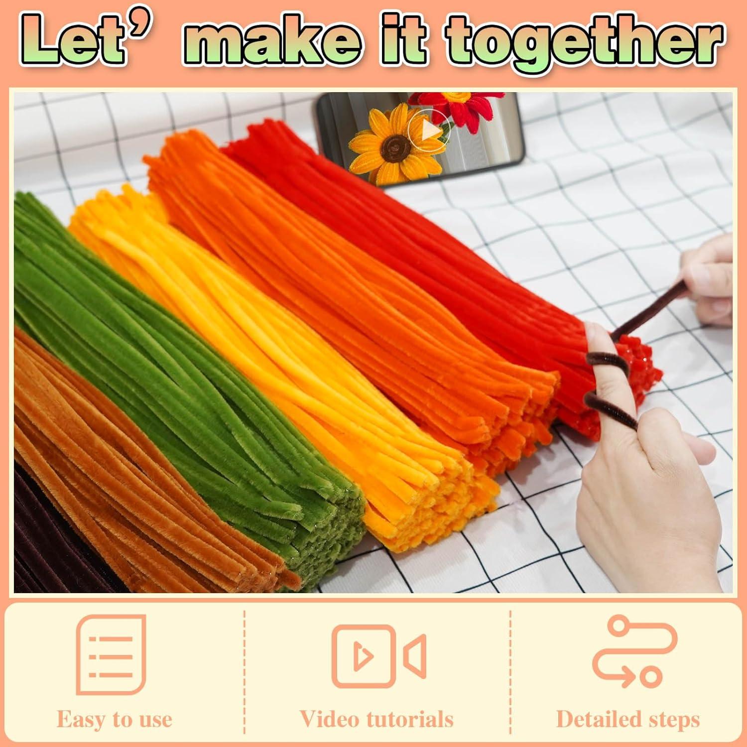 500 Limpiapipas Chenille Multicolor URSDIART 6mm x 30.48cm